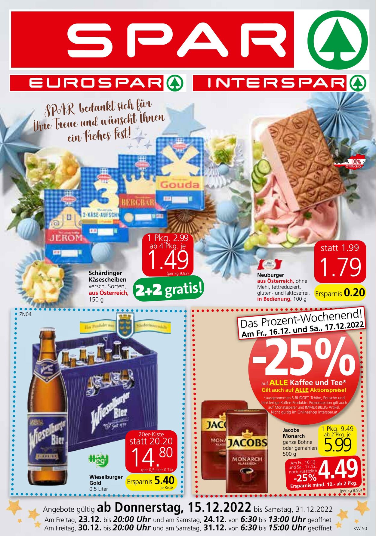 Prospekt Spar 15.12.2022 - 31.12.2022