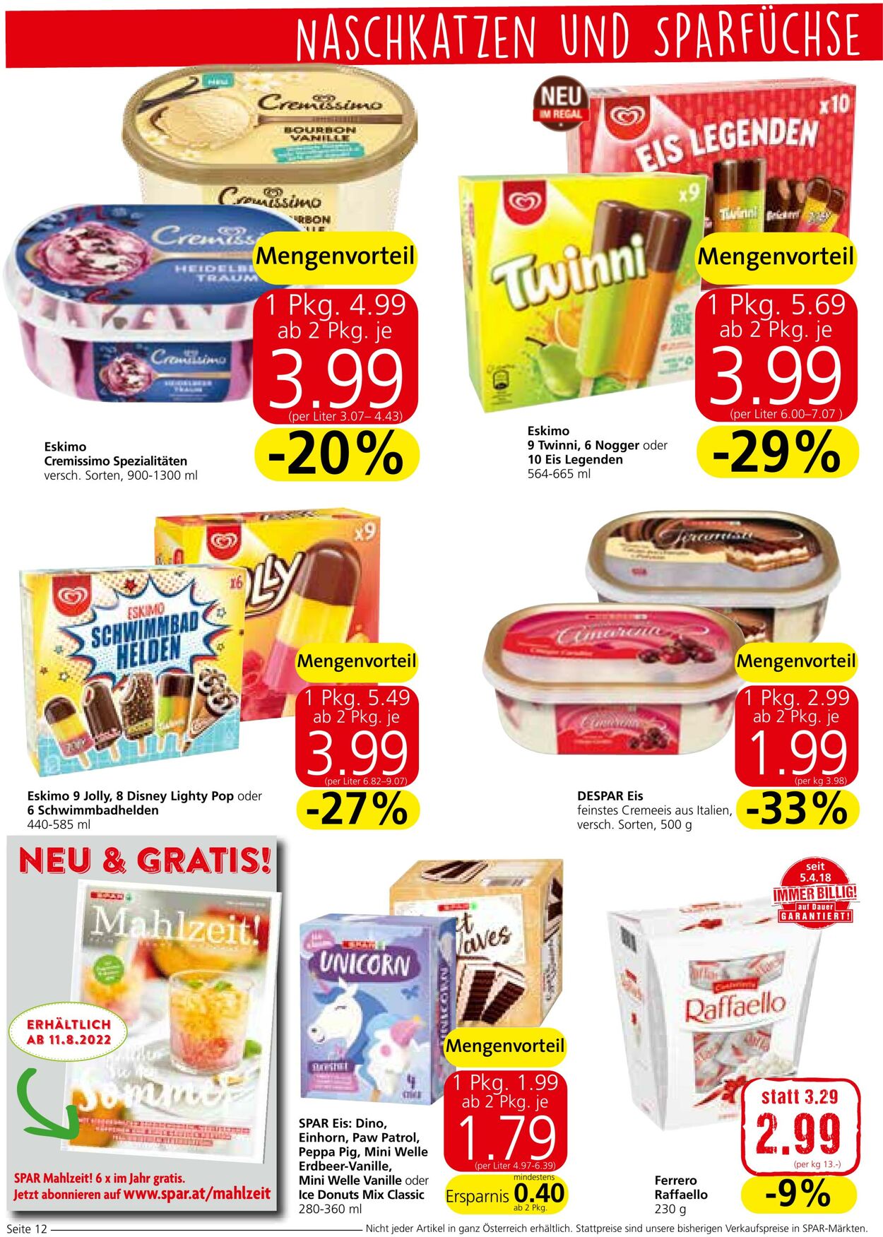 Prospekt Spar 11.08.2022 - 24.08.2022