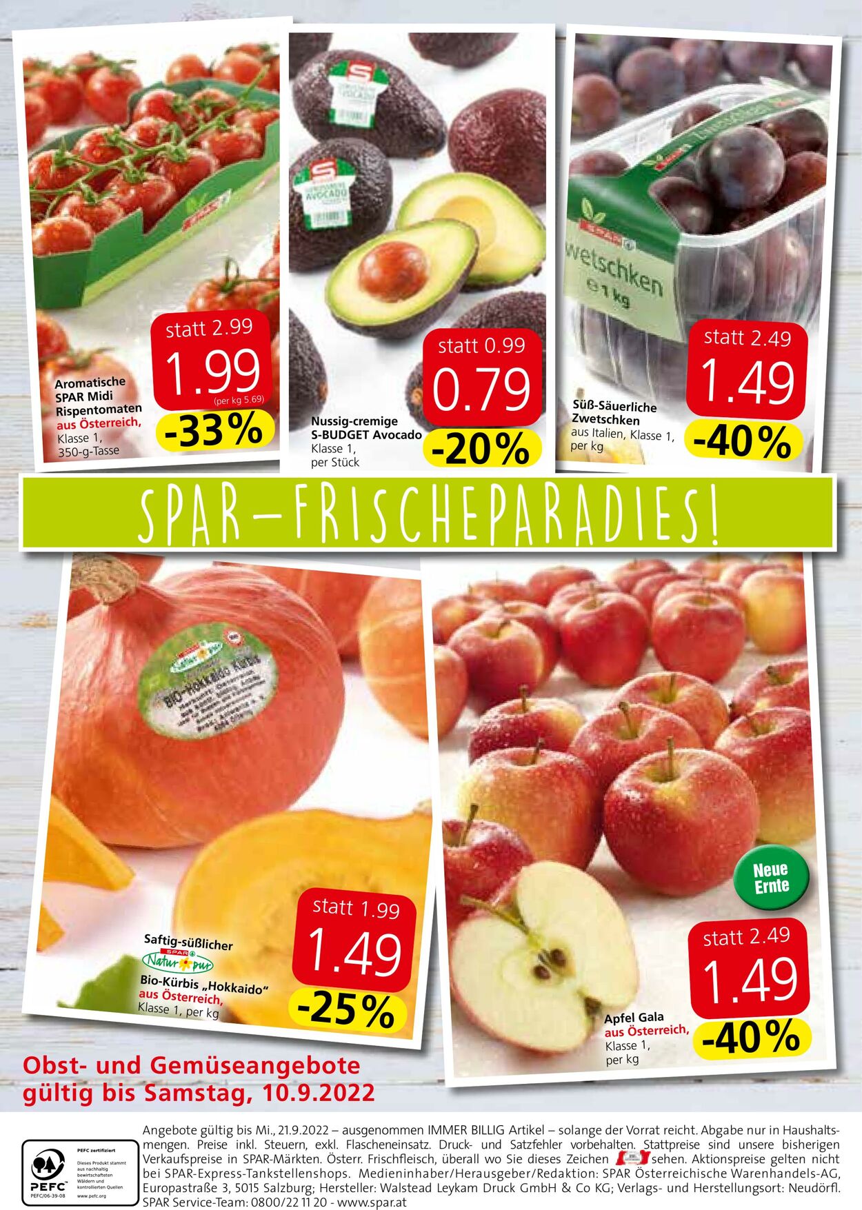 Prospekt Spar 08.09.2022 - 21.09.2022