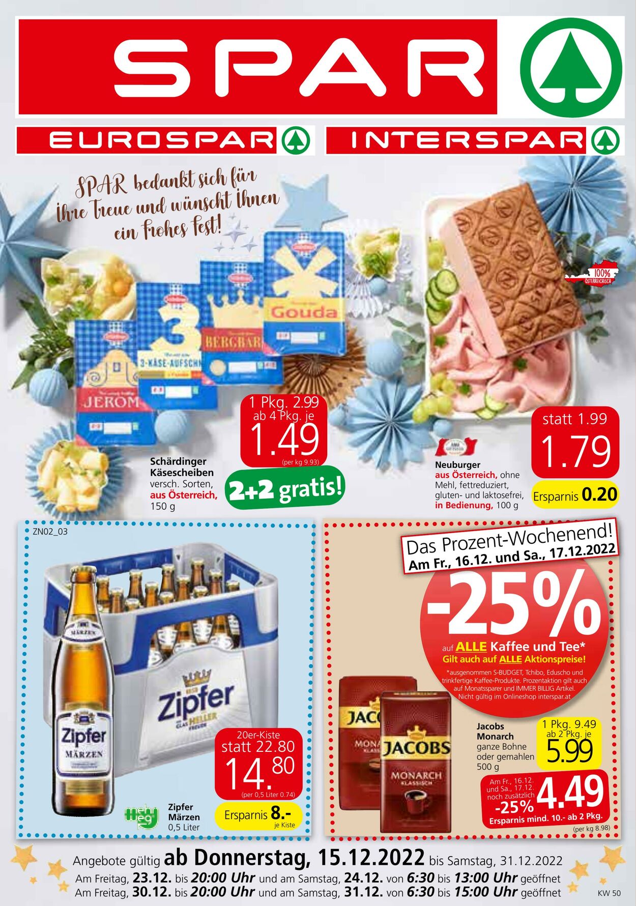 Prospekt Spar 15.12.2022 - 31.12.2022