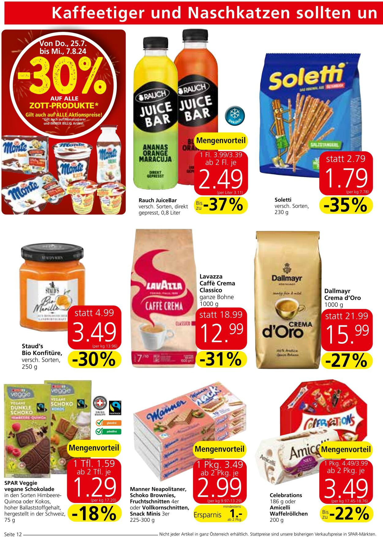 Prospekt Spar 25.07.2024 - 08.08.2024