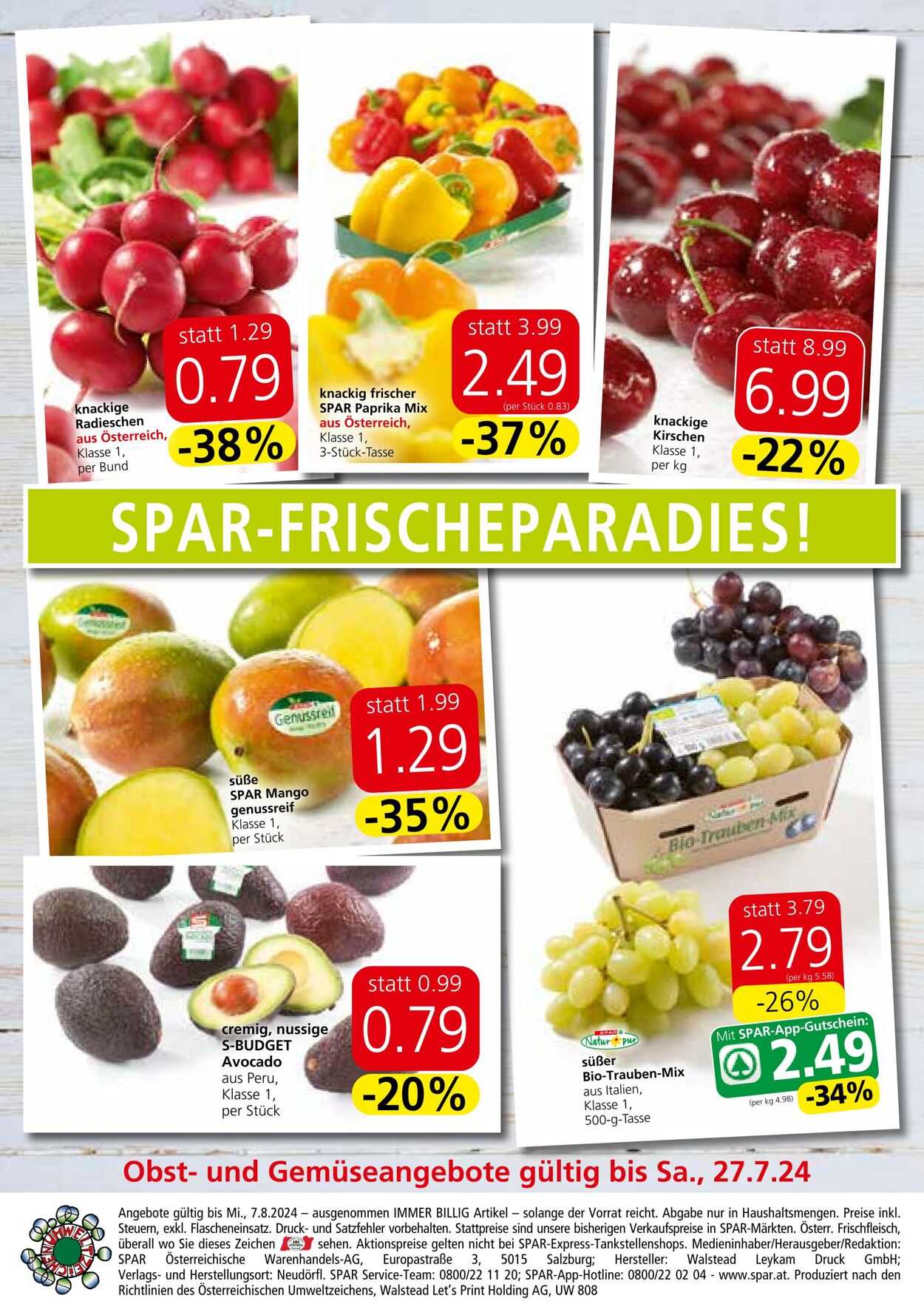 Prospekt Spar 25.07.2024 - 08.08.2024