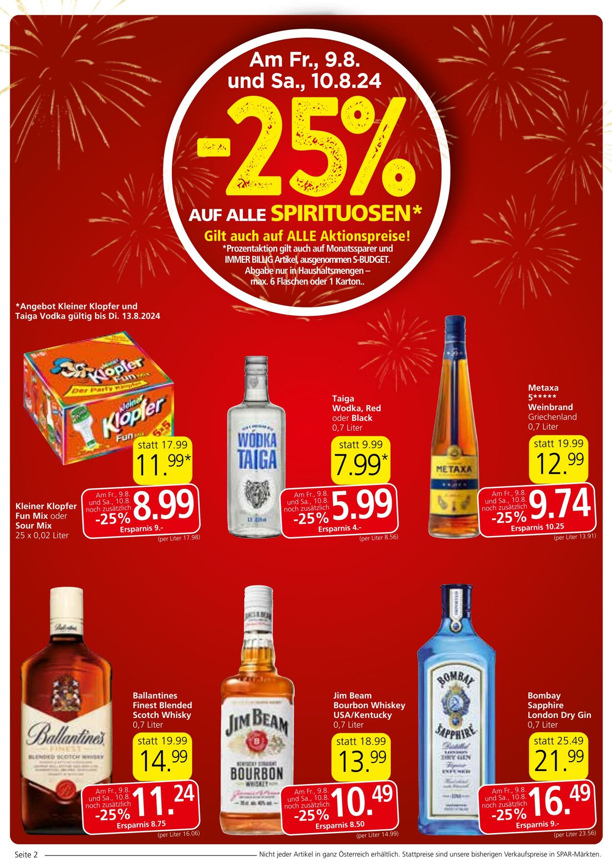 Prospekt Spar 08.08.2024 - 21.08.2024