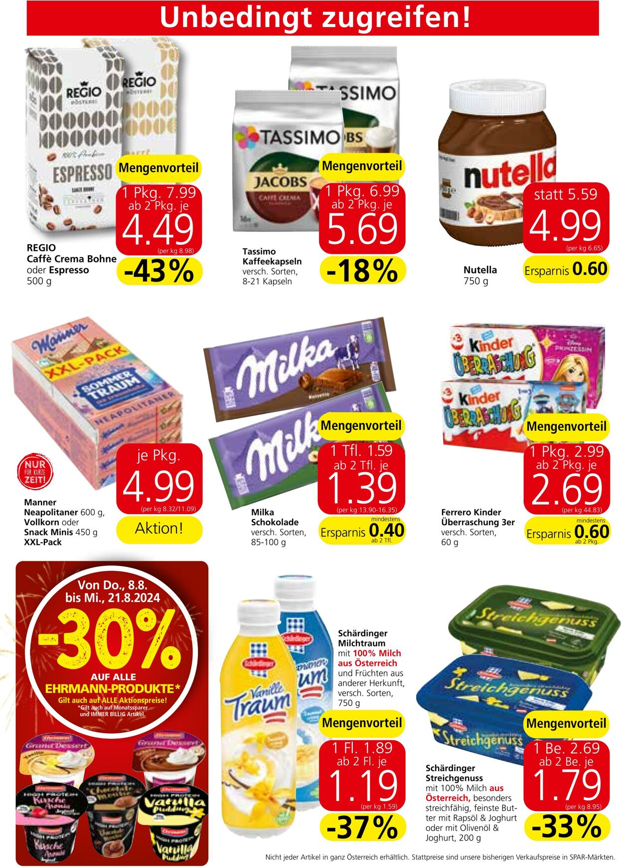 Prospekt Spar 08.08.2024 - 21.08.2024