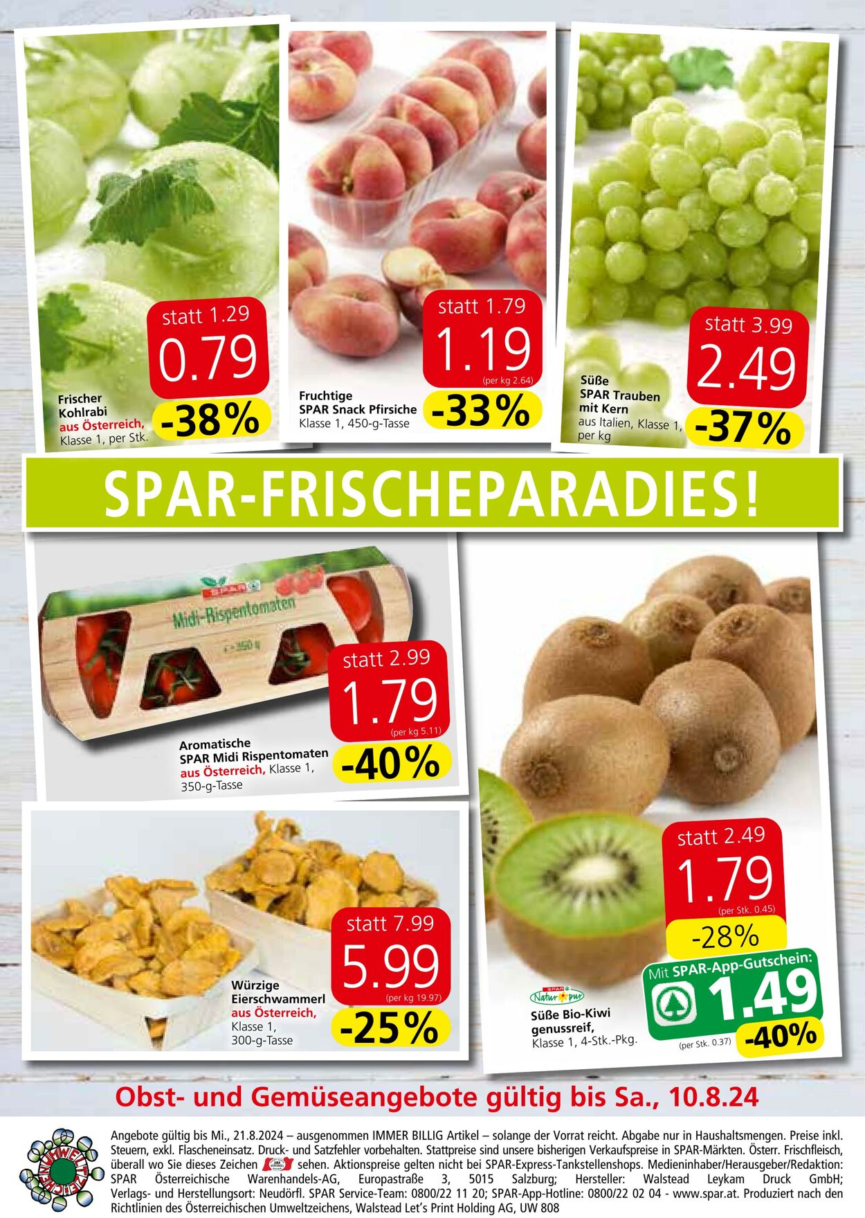 Prospekt Spar 08.08.2024 - 21.08.2024