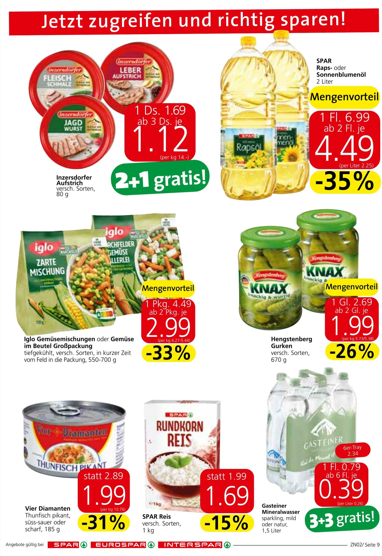 Prospekt Spar 31.08.2023 - 13.09.2023