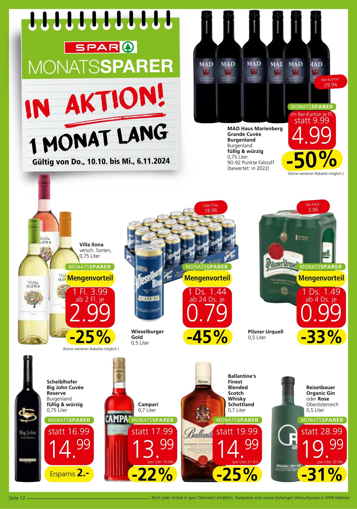 Prospekt Spar 10.10.2024 - 06.11.2024