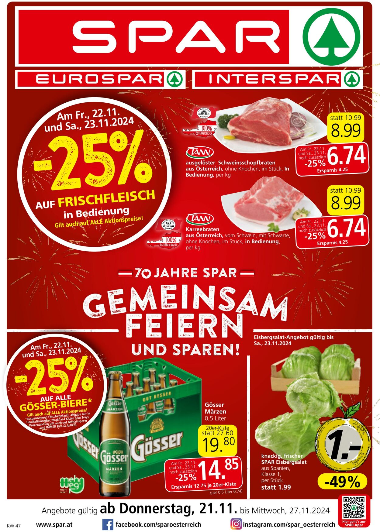 Prospekt Spar 21.11.2024 - 27.11.2024