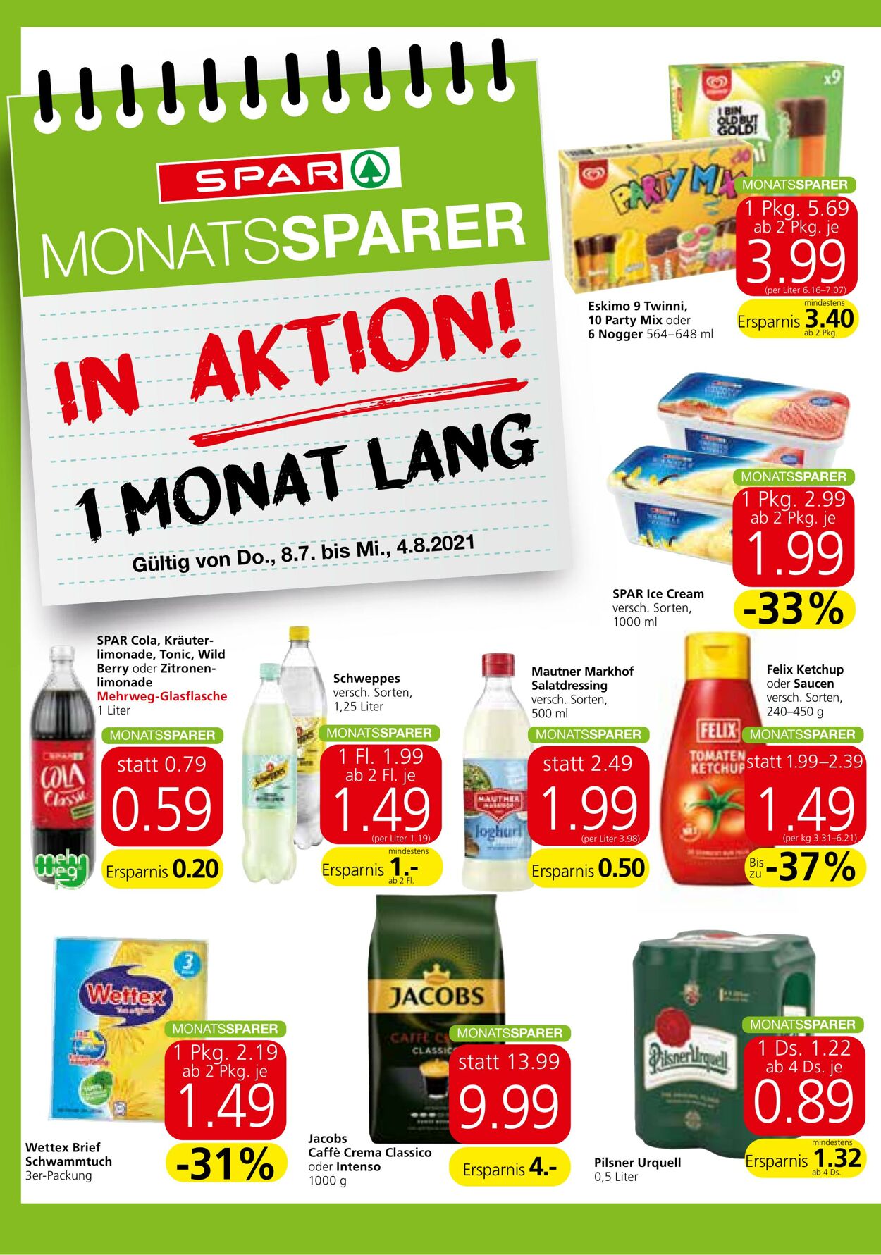 Prospekt Spar 08.07.2021 - 14.07.2021