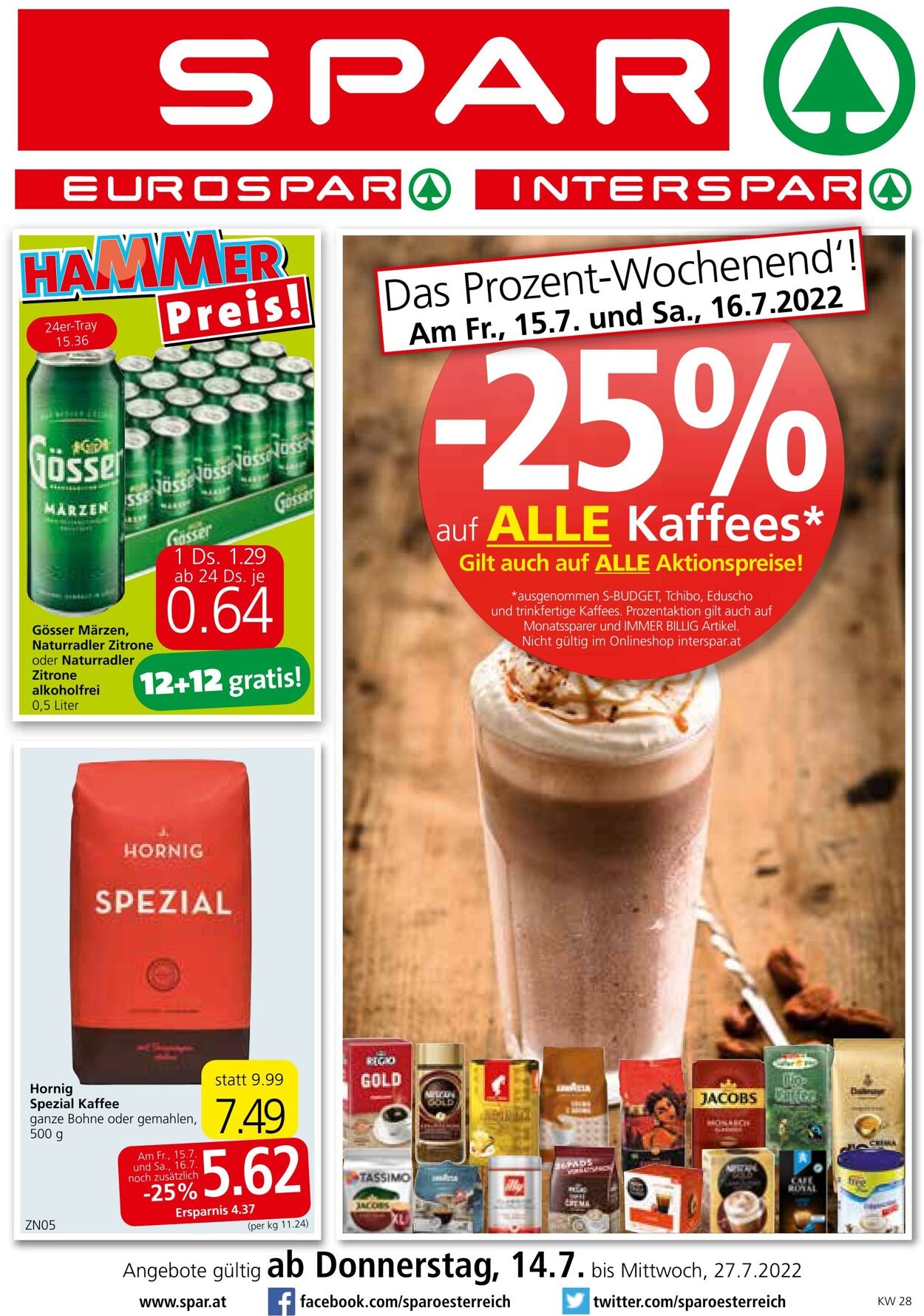 Prospekt Spar 14.07.2022 - 27.07.2022