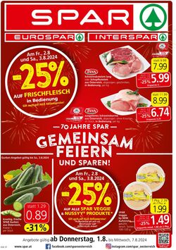 Prospekt Spar 01.08.2024 - 07.08.2024