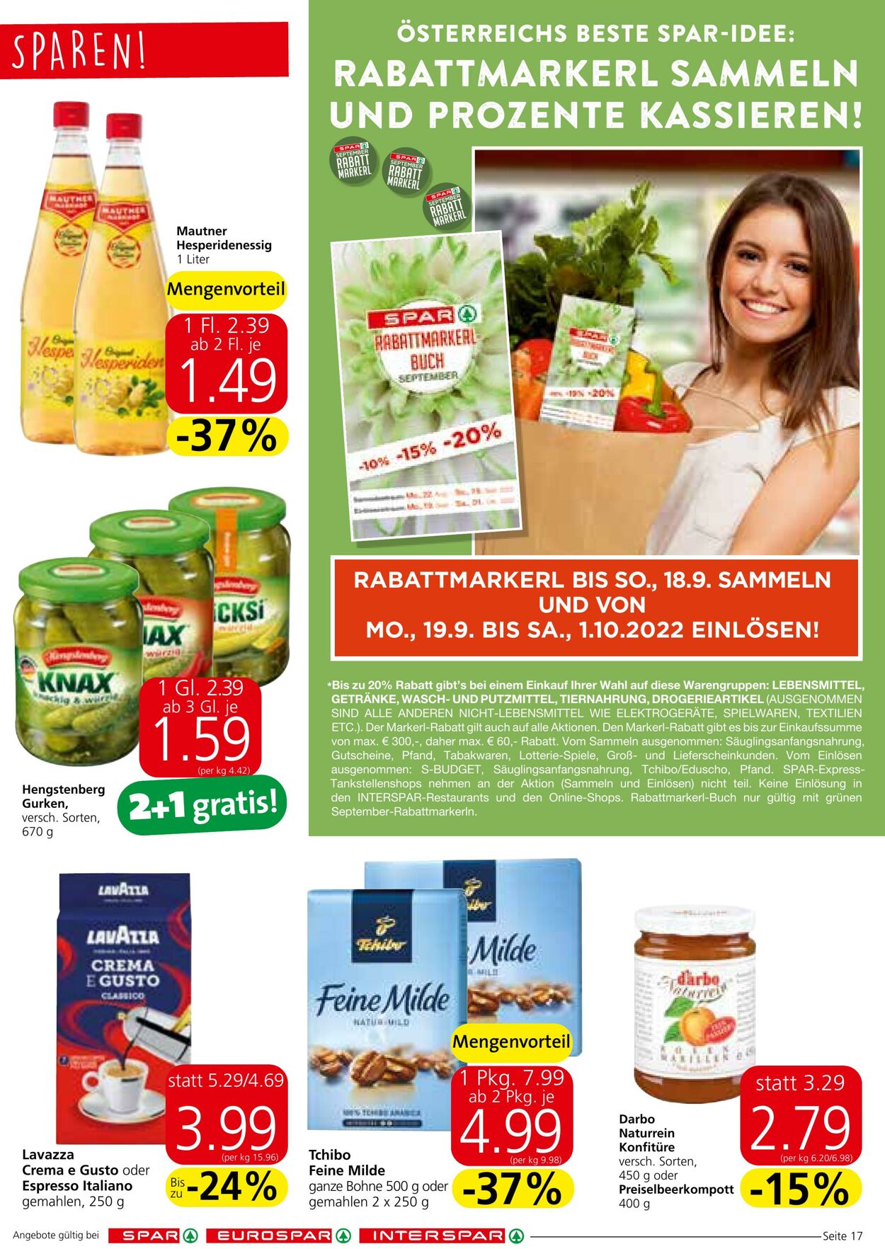 Prospekt Spar 08.09.2022 - 21.09.2022