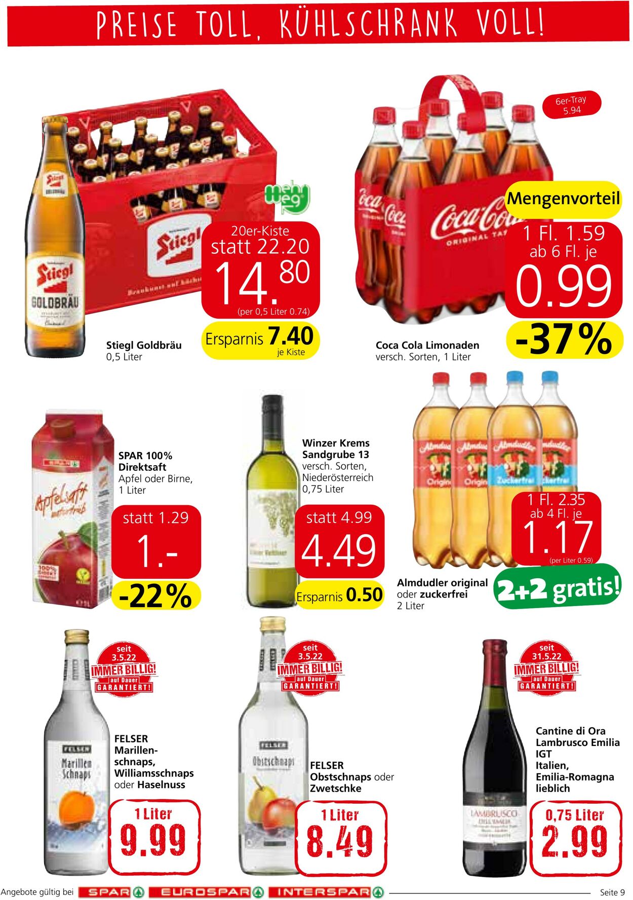 Prospekt Spar 29.09.2022 - 05.10.2022