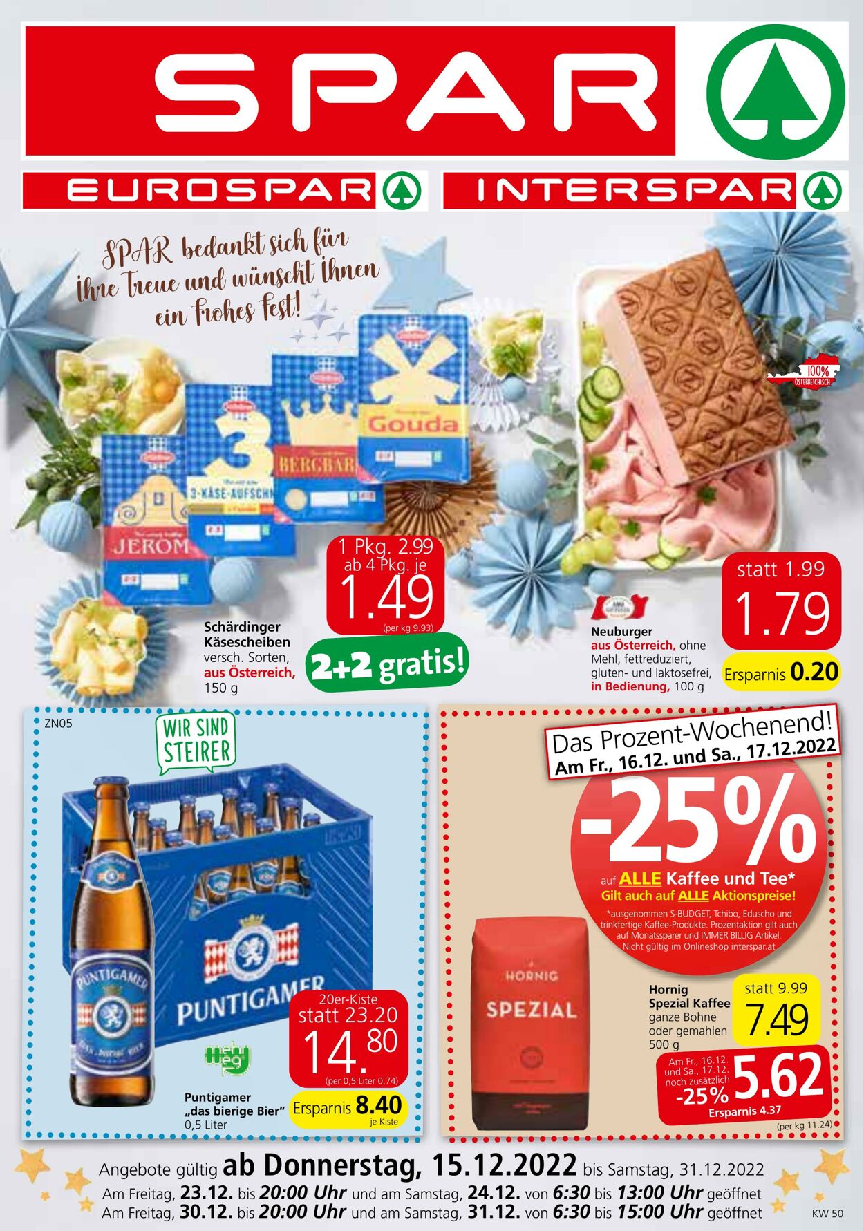 Prospekt Spar 15.12.2022 - 31.12.2022