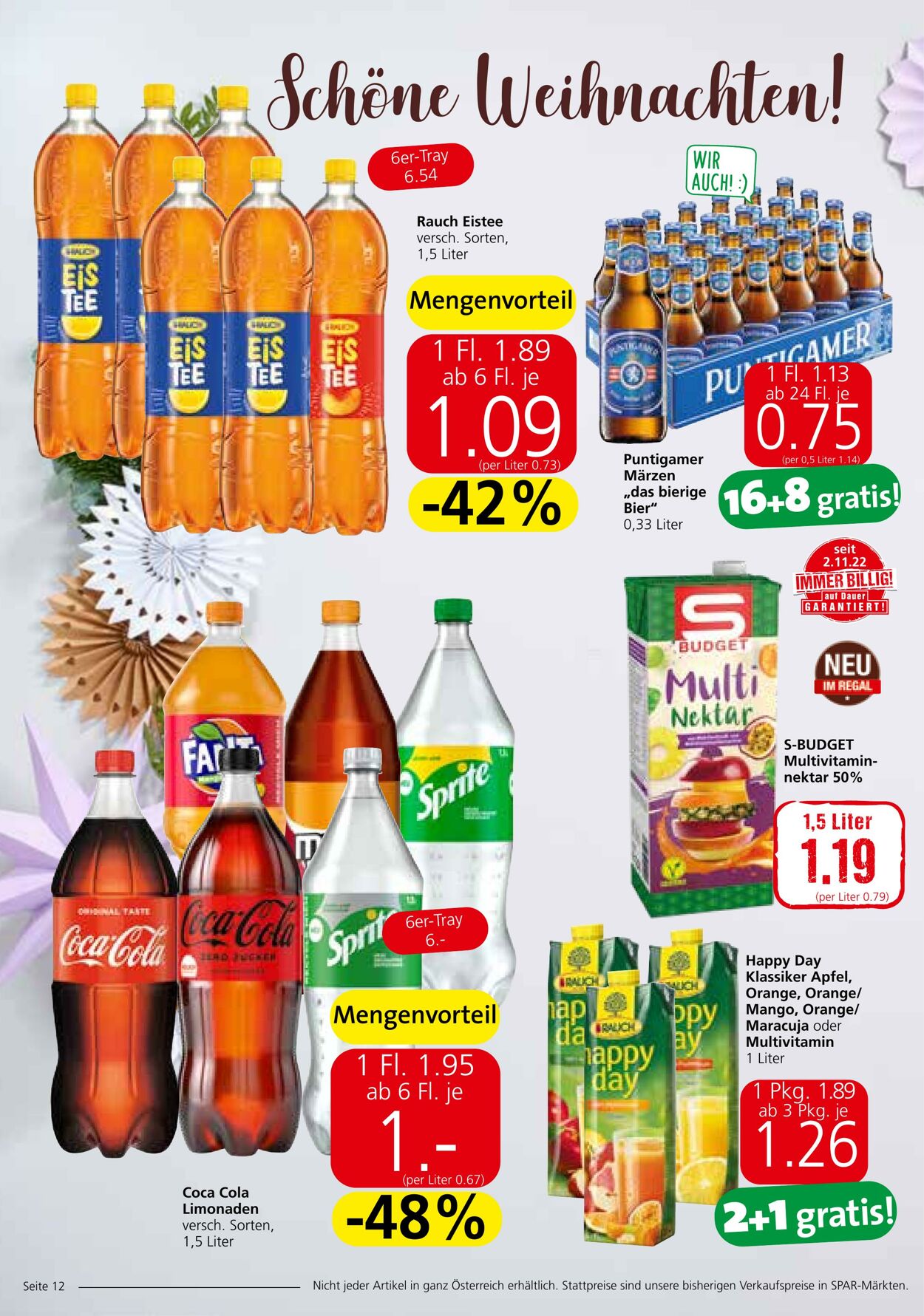 Prospekt Spar 21.12.2022 - 31.12.2022