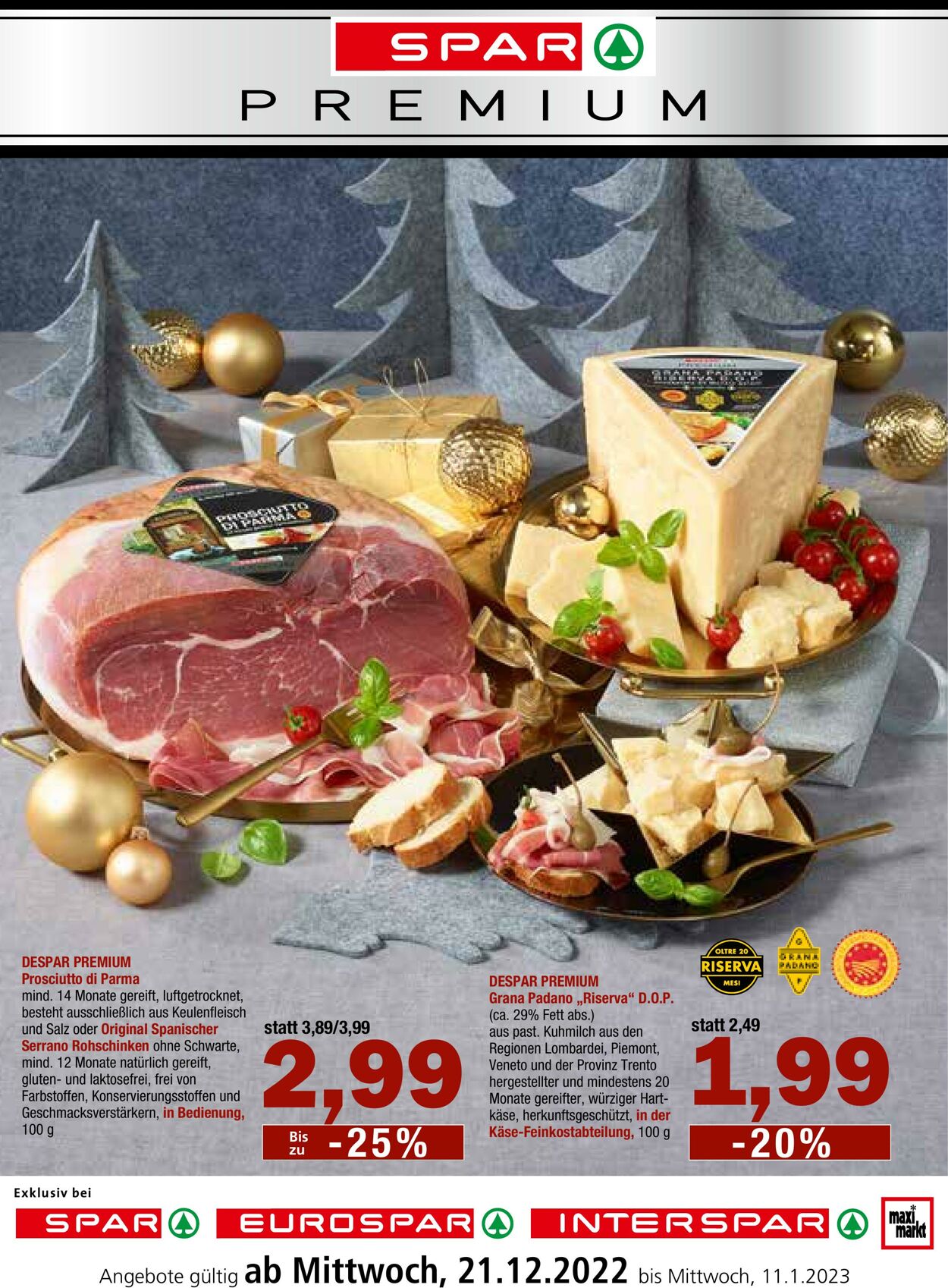 Prospekt Spar 21.12.2022 - 11.01.2023