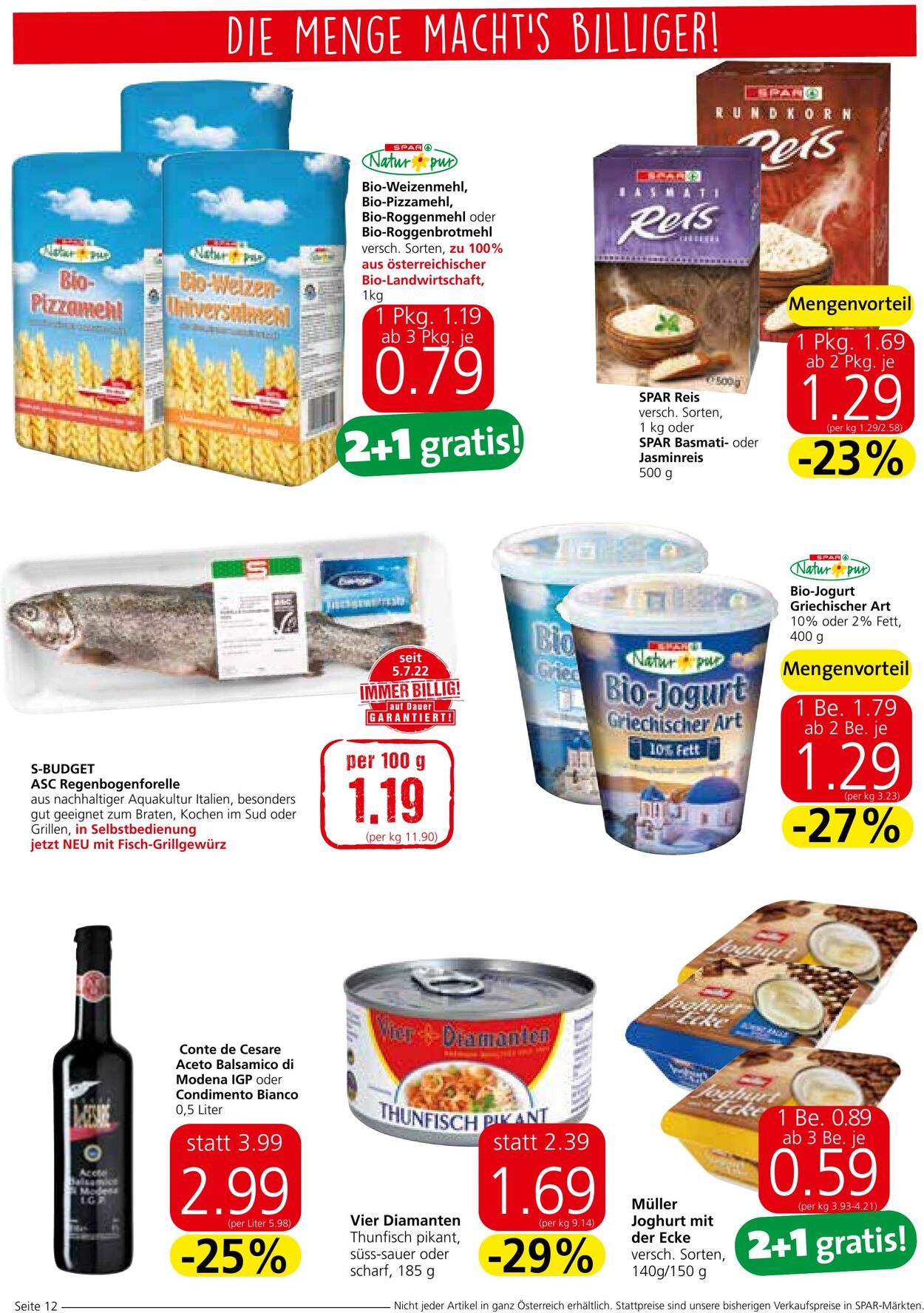 Prospekt Spar 28.07.2022 - 10.08.2022