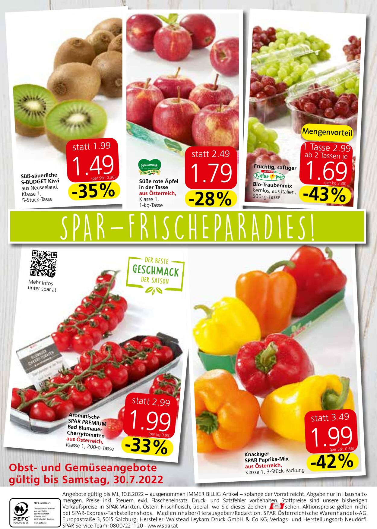 Prospekt Spar 28.07.2022 - 10.08.2022