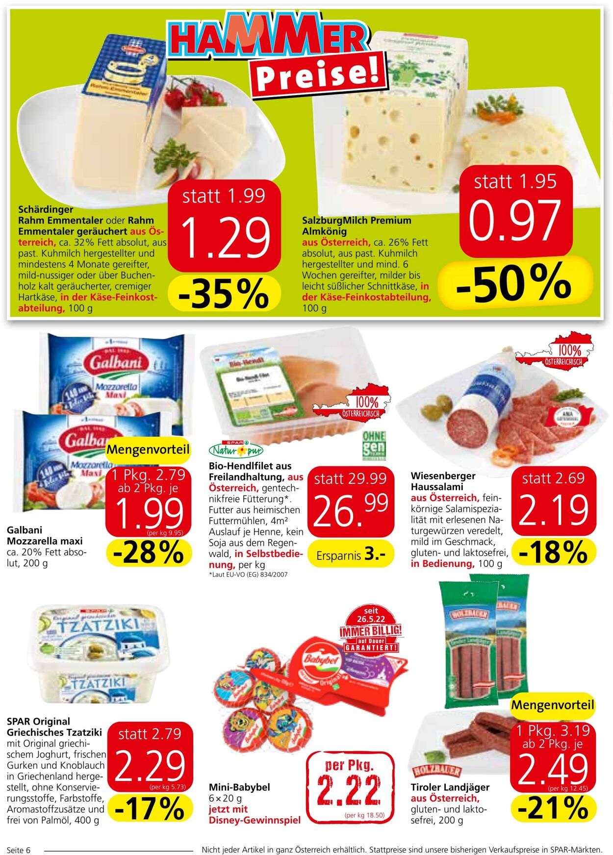 Prospekt Spar 01.09.2022 - 07.09.2022