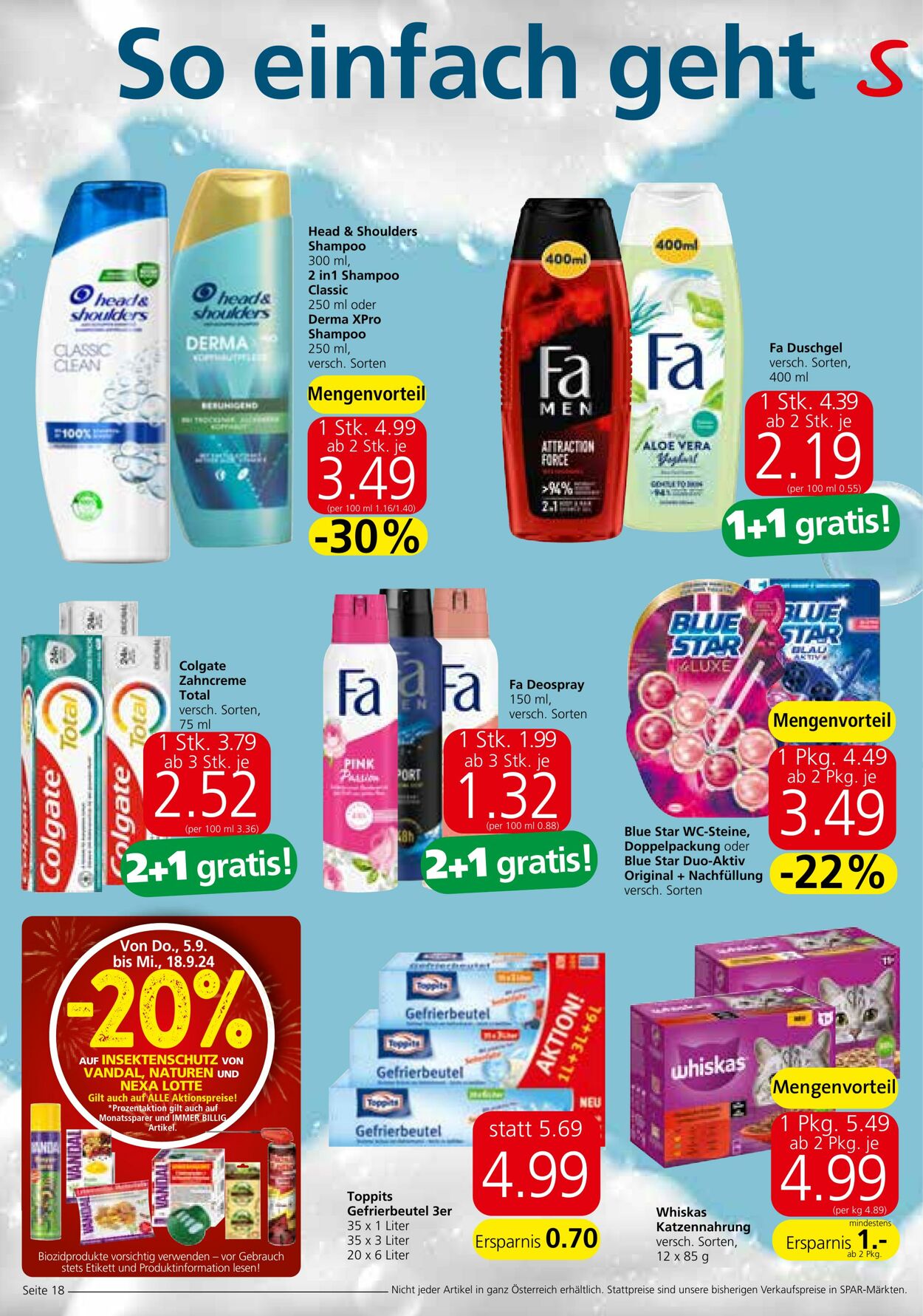 Prospekt Spar 05.09.2024 - 18.09.2024