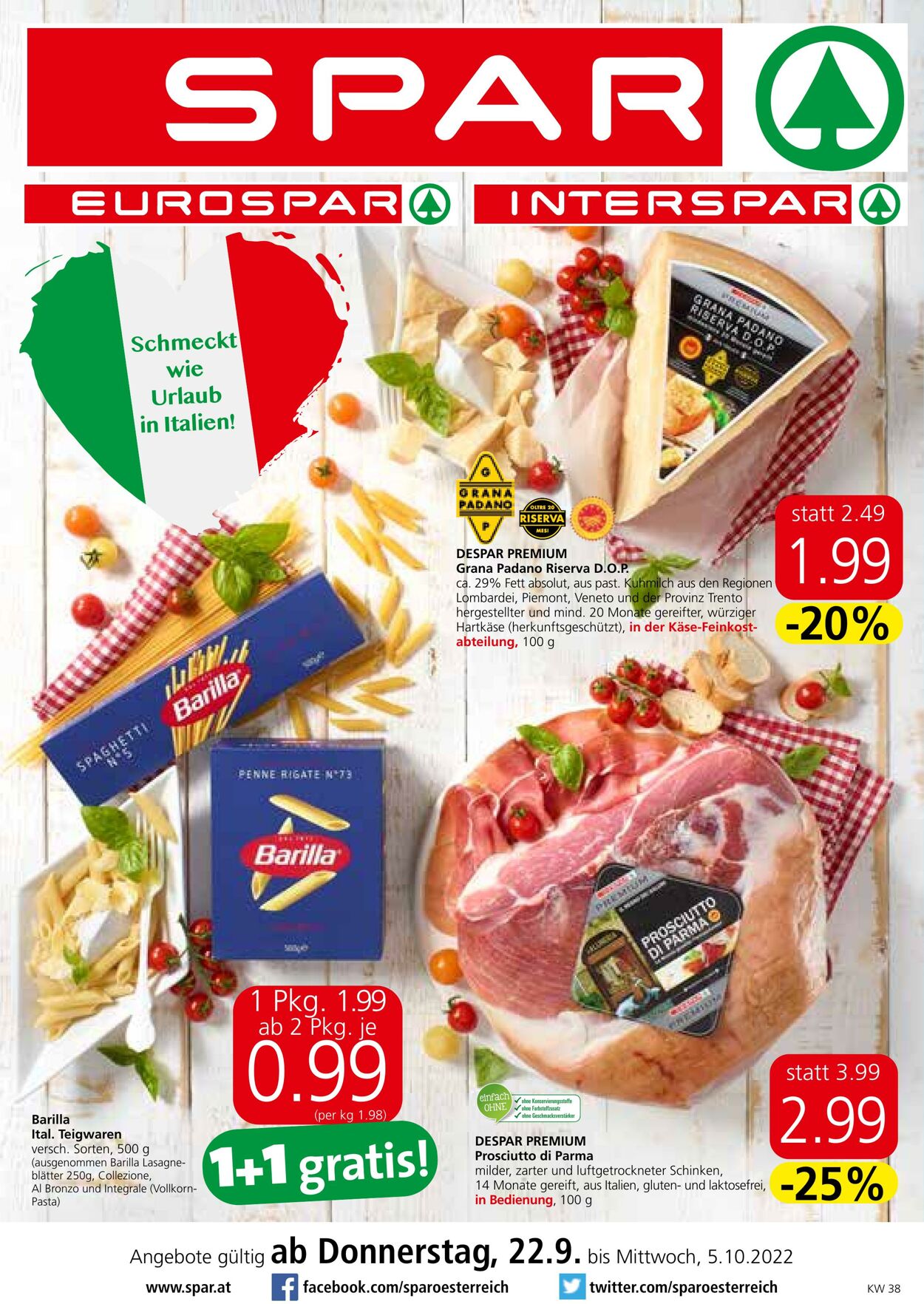 Prospekt Spar 22.09.2022 - 05.10.2022