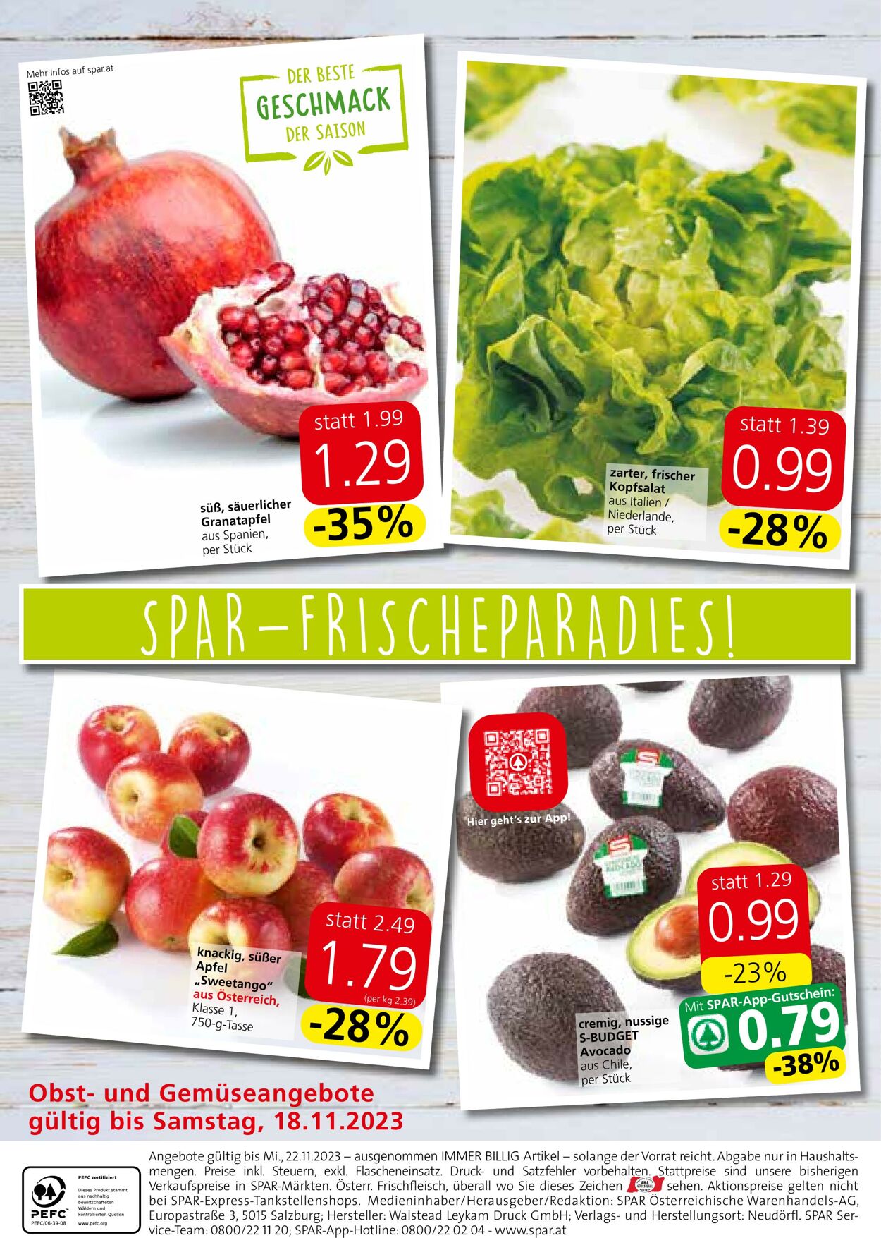 Prospekt Spar 16.11.2023 - 22.11.2023