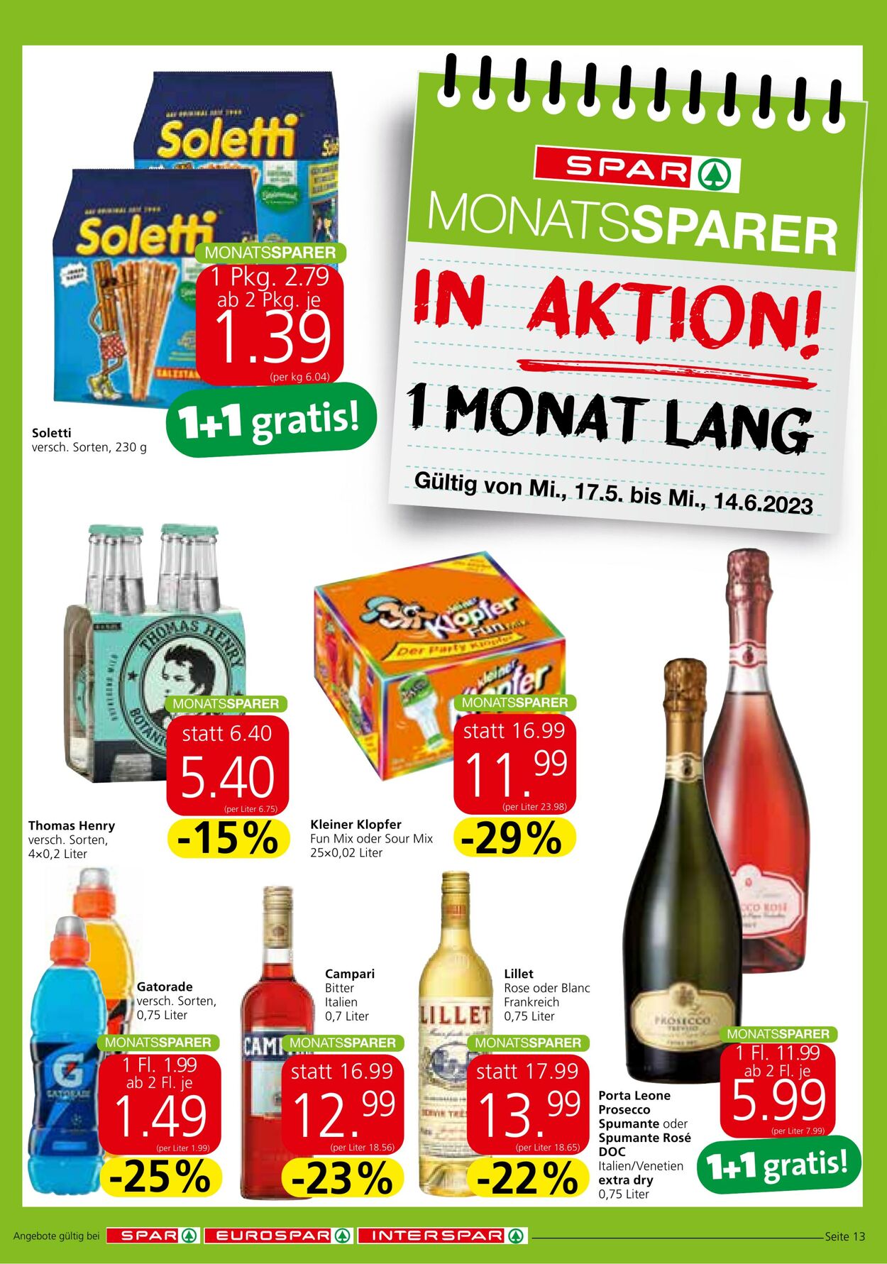 Prospekt Spar 17.05.2023 - 24.05.2023