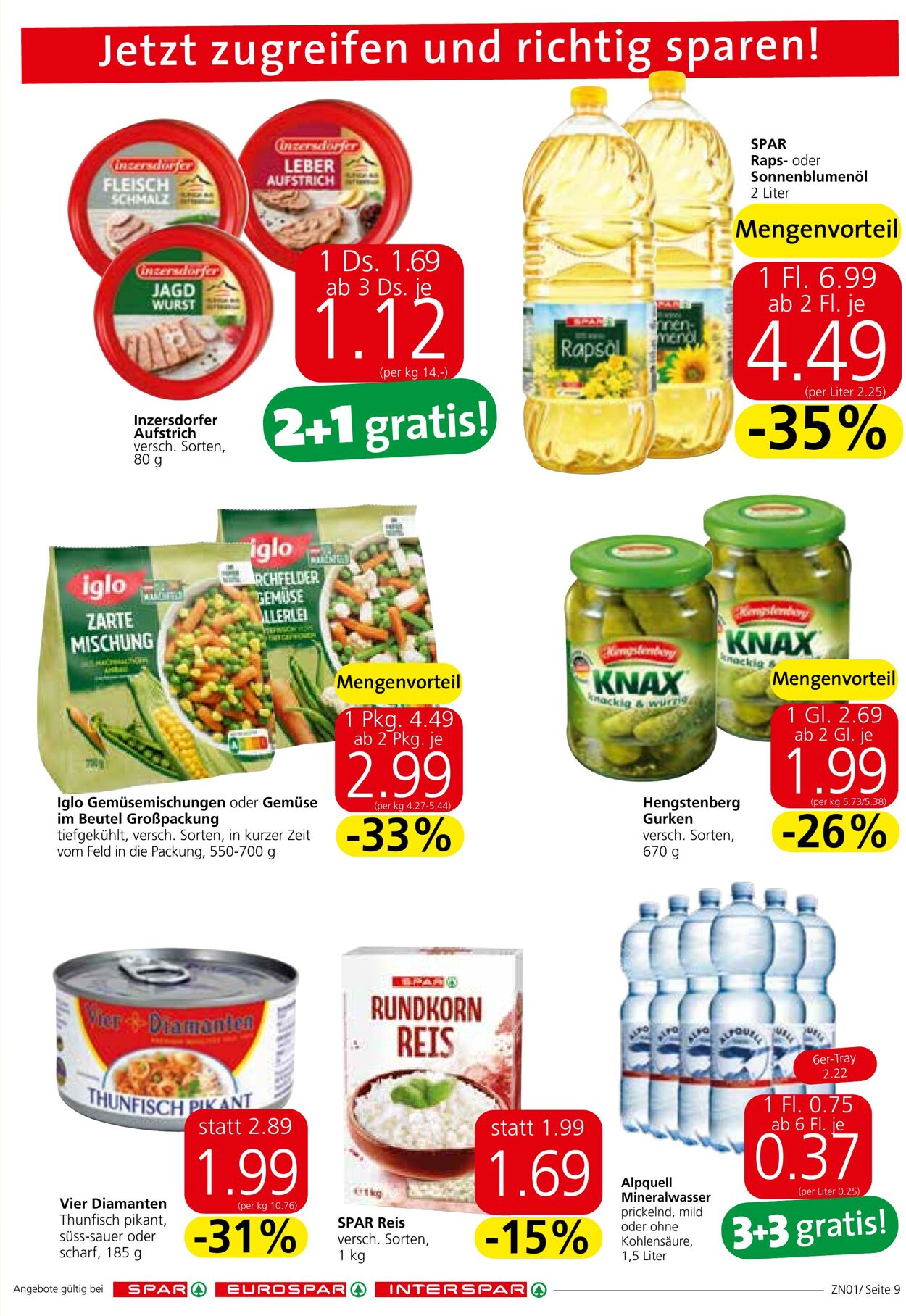 Prospekt Spar 31.08.2023 - 13.09.2023