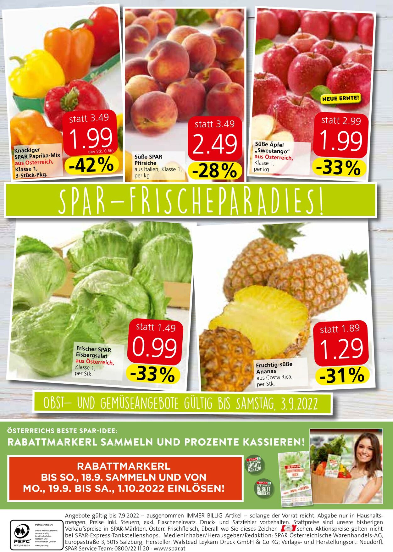 Prospekt Spar 01.09.2022 - 07.09.2022