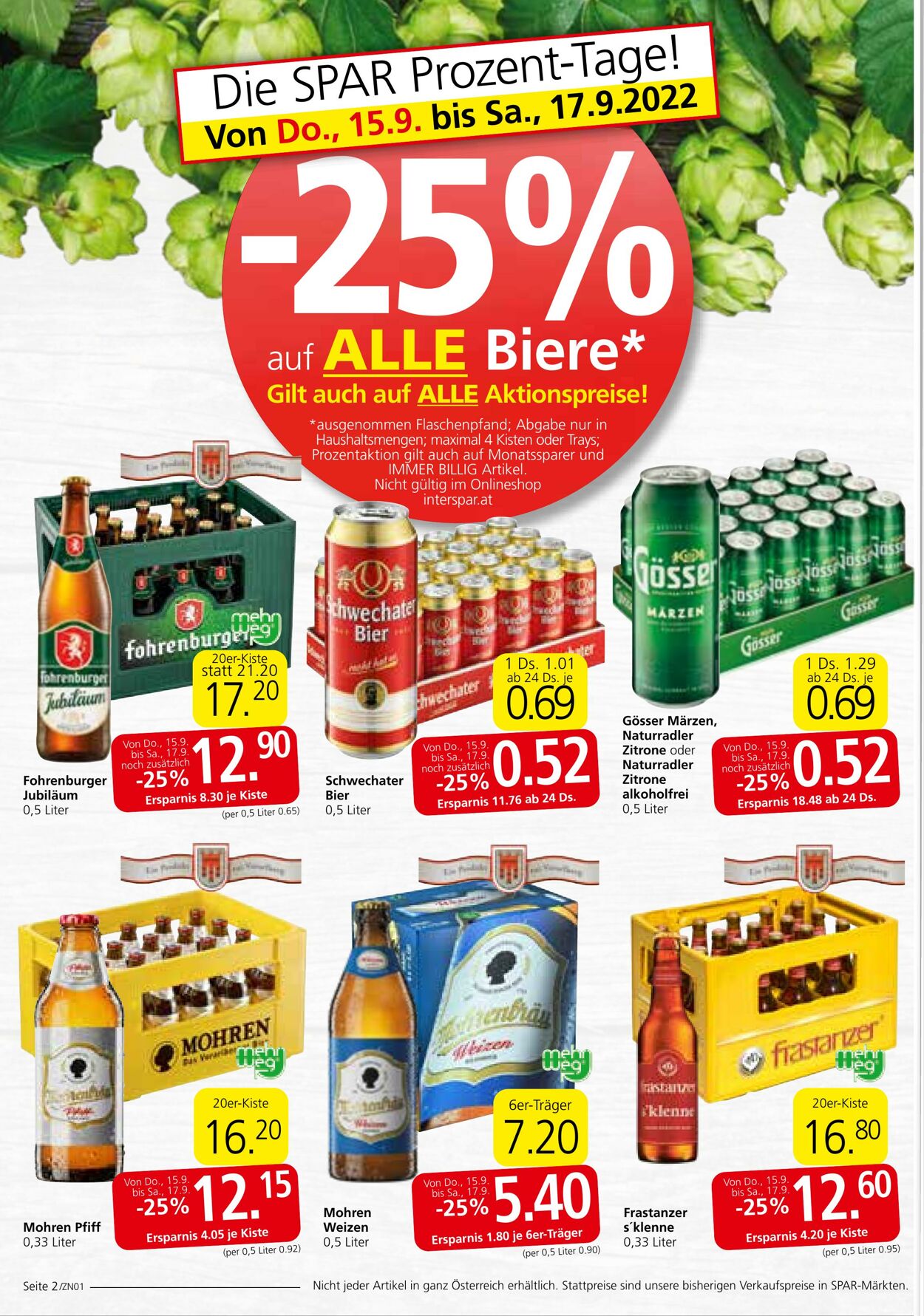 Prospekt Spar 15.09.2022 - 21.09.2022