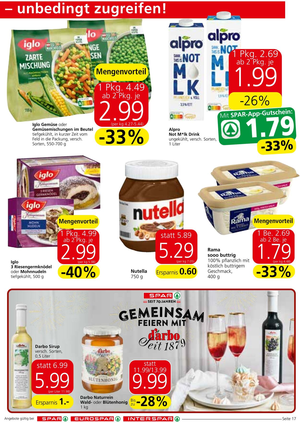 Prospekt Spar 17.10.2024 - 30.10.2024