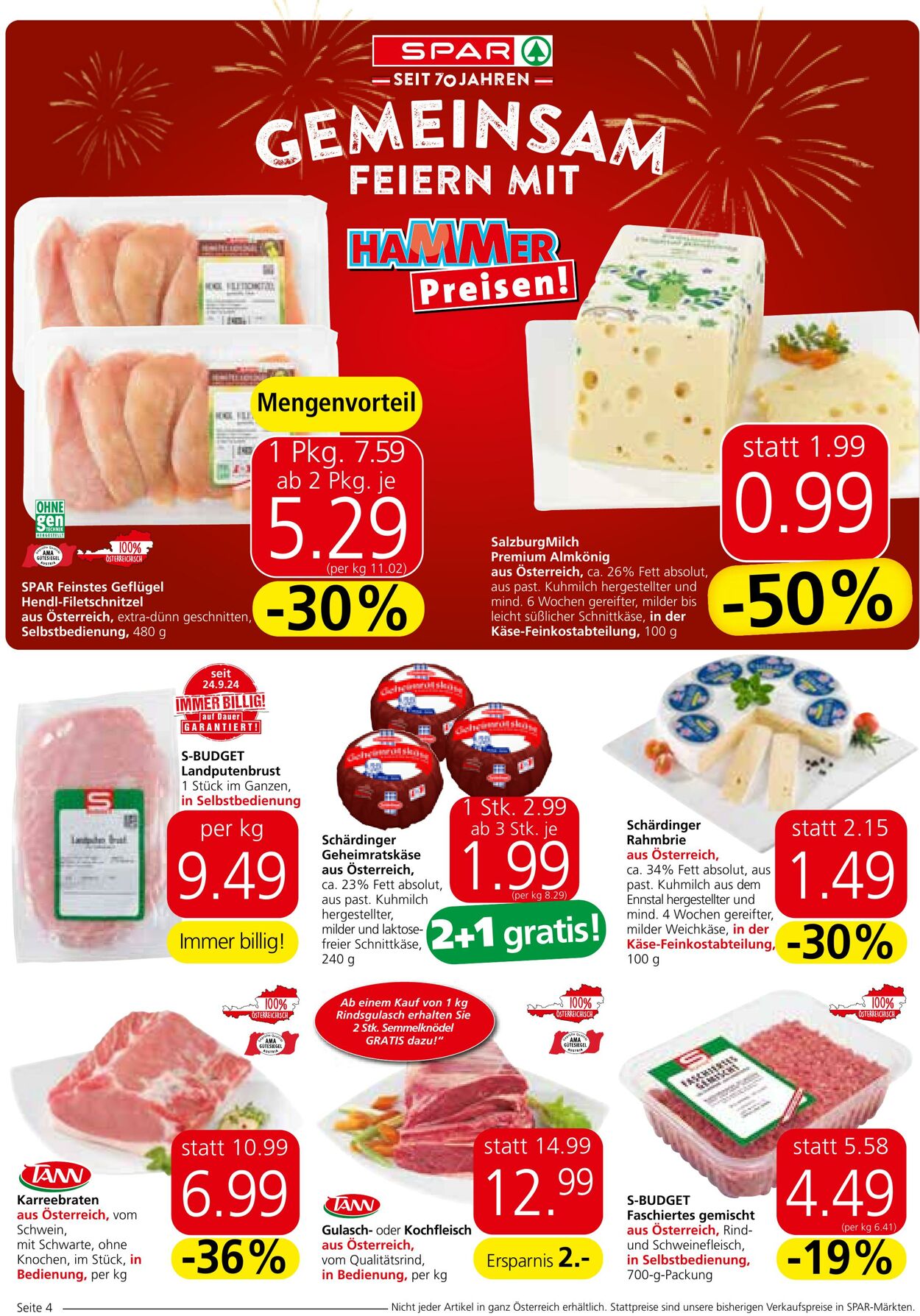 Prospekt Spar 17.10.2024 - 30.10.2024