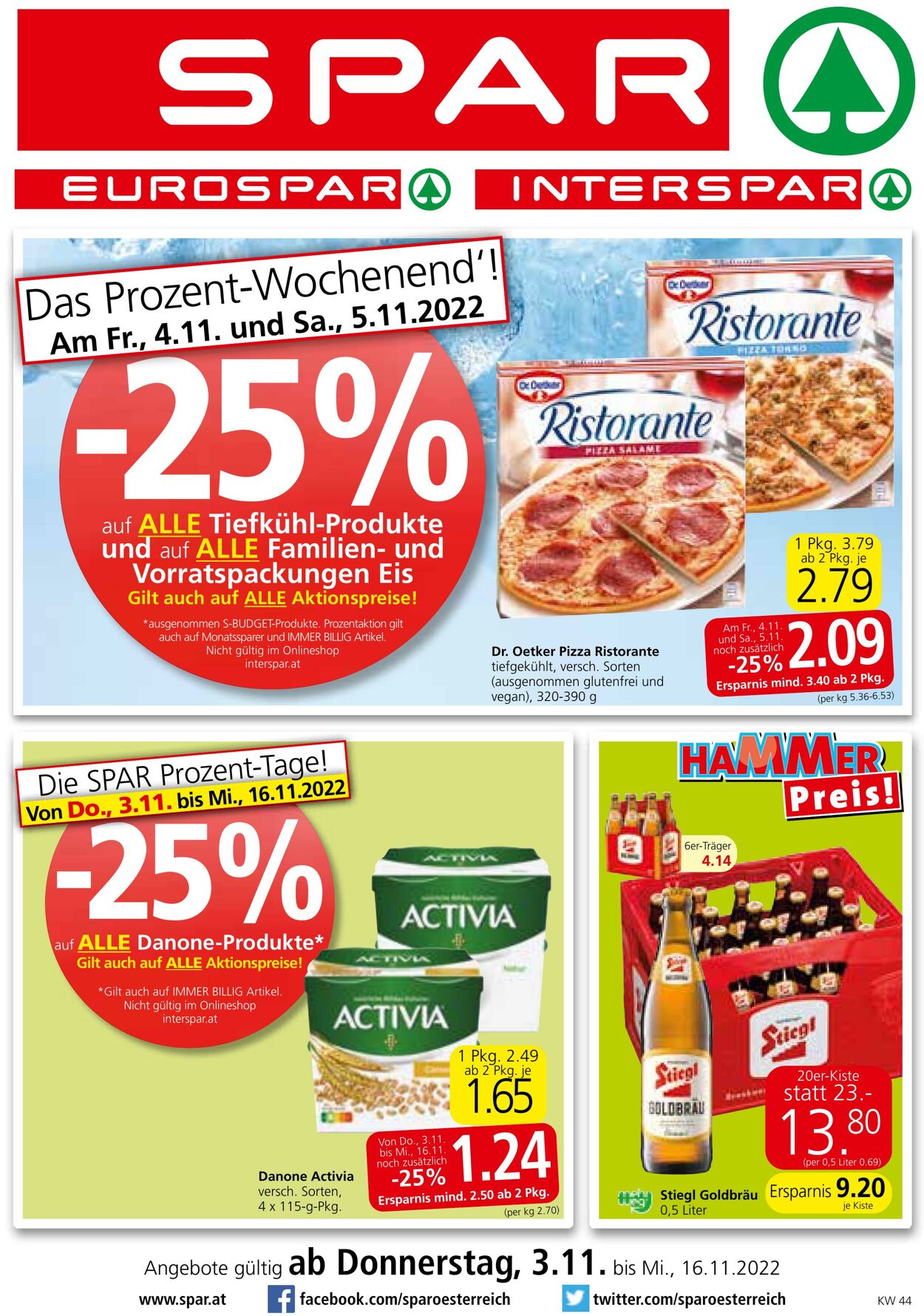 Prospekt Spar 03.11.2022 - 16.11.2022