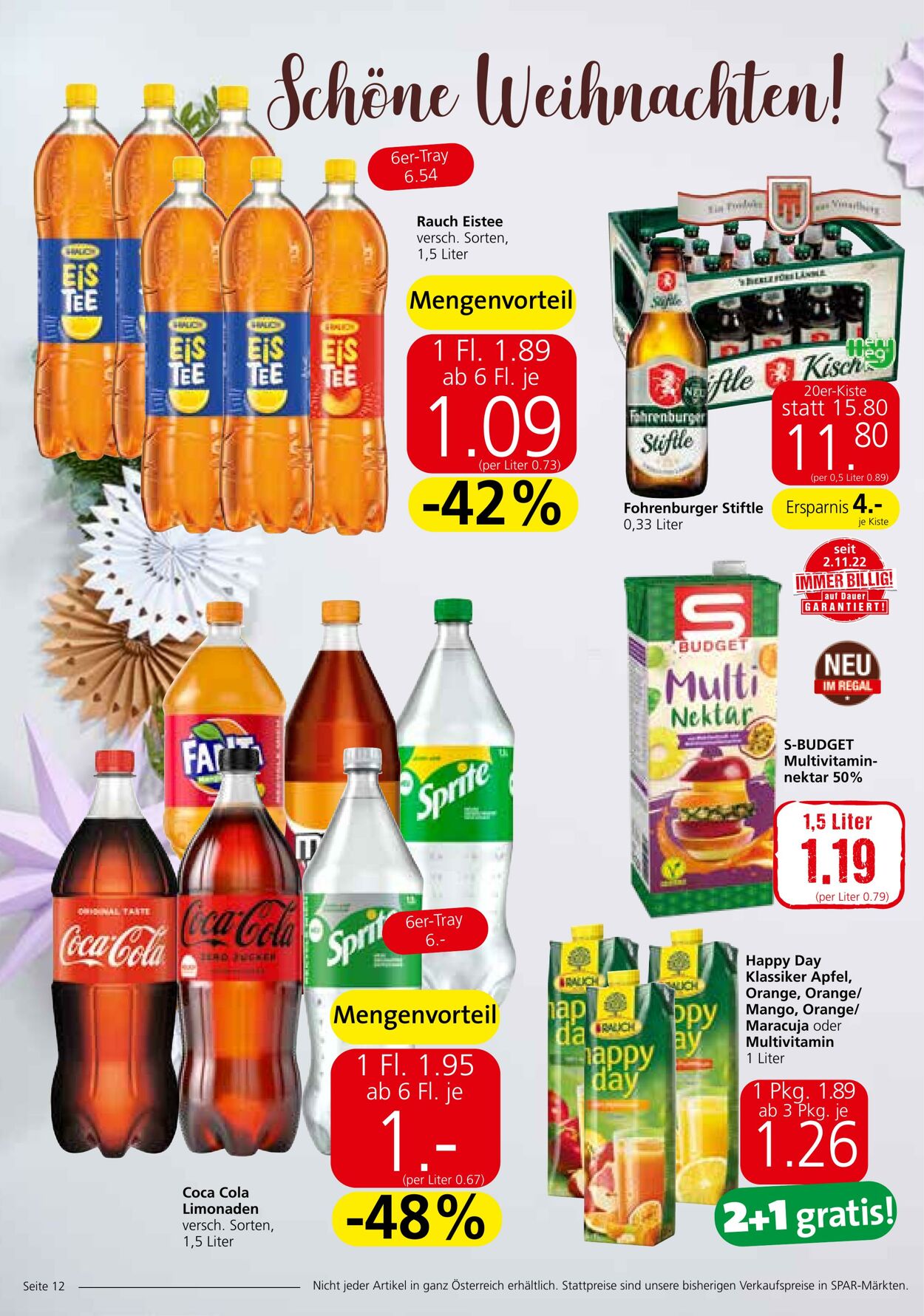 Prospekt Spar 21.12.2022 - 31.12.2022