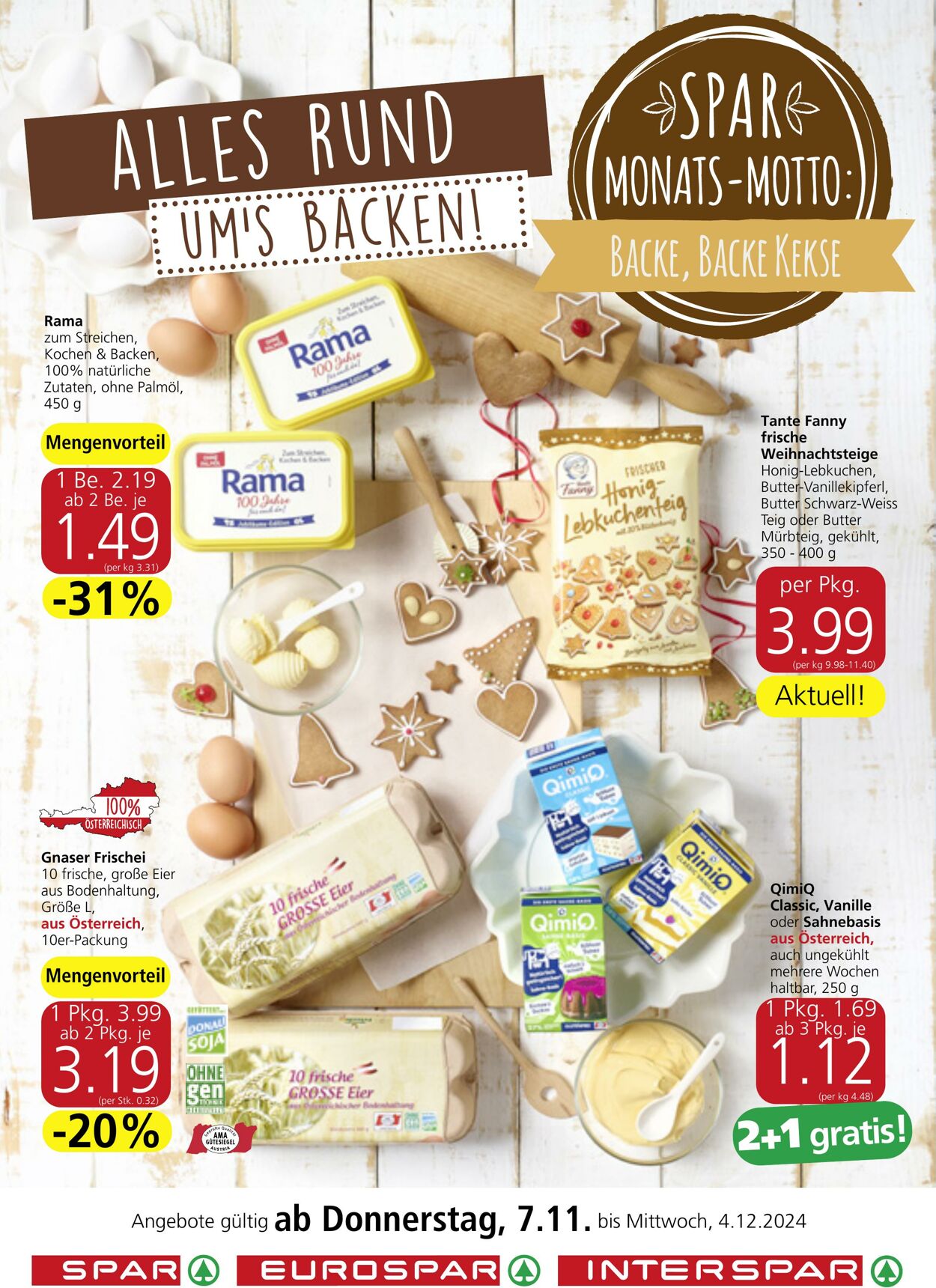 Prospekt Spar - Wien - Backen KW 45 7 Nov, 2024 - 4 Dez, 2024