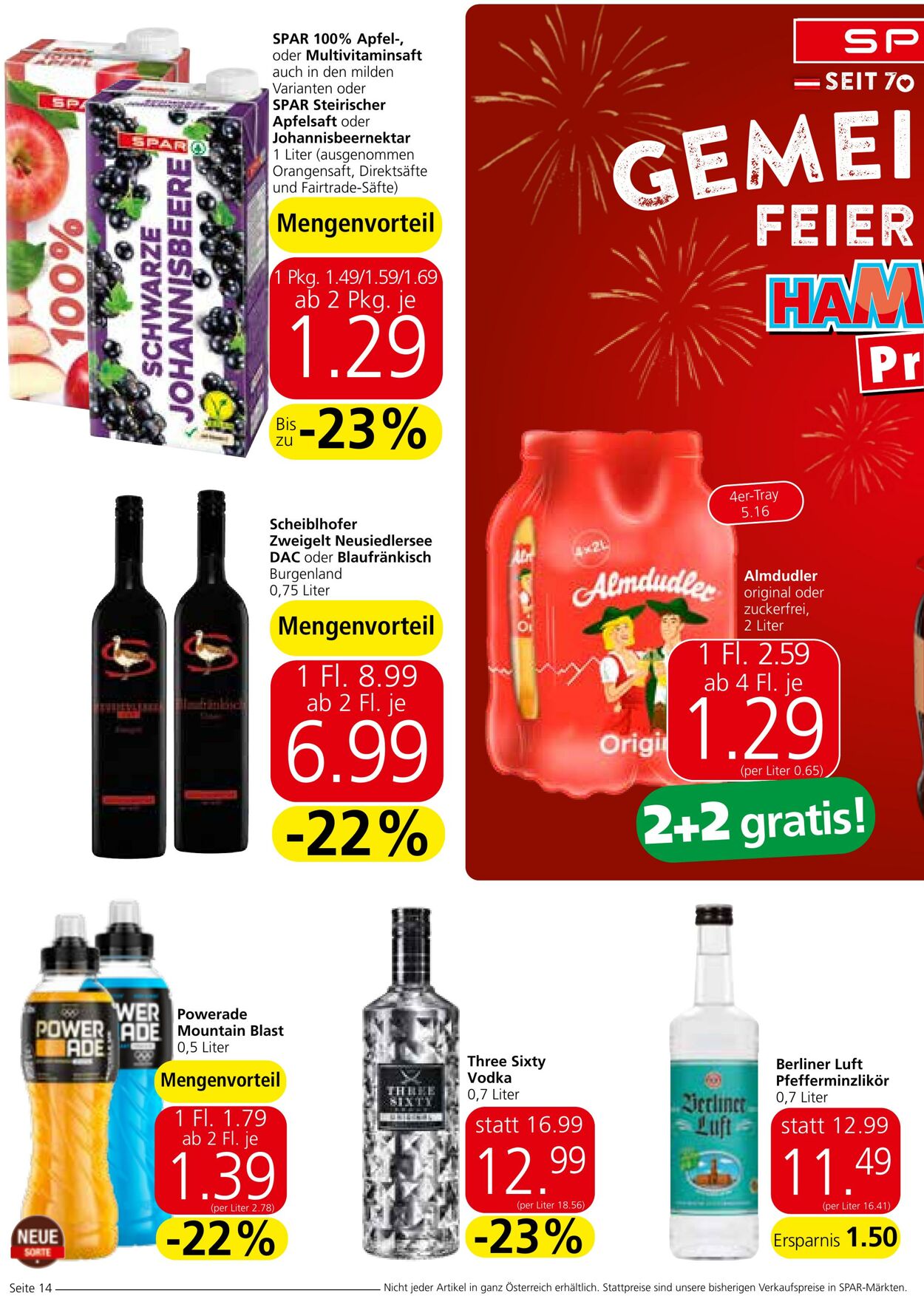 Prospekt Spar 18.04.2024 - 30.04.2024