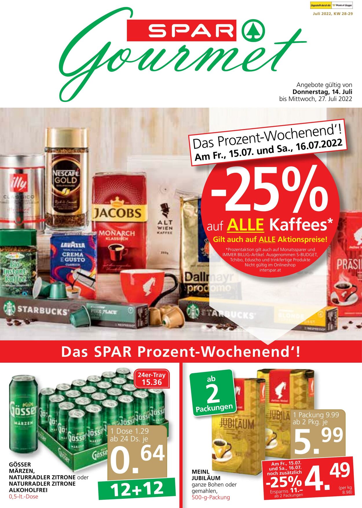 Prospekt Spar 14.07.2022 - 27.07.2022