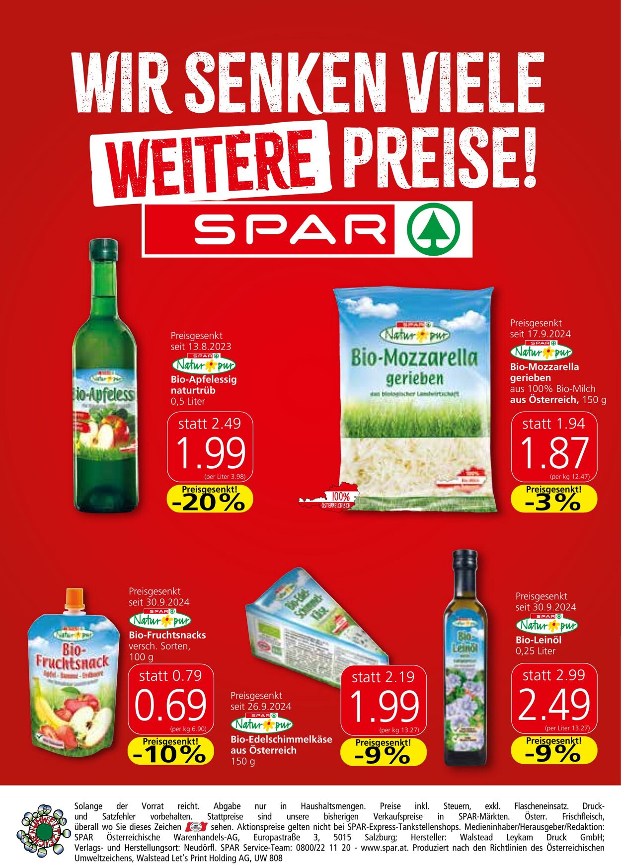 Prospekt Spar 24.10.2024 - 30.10.2024