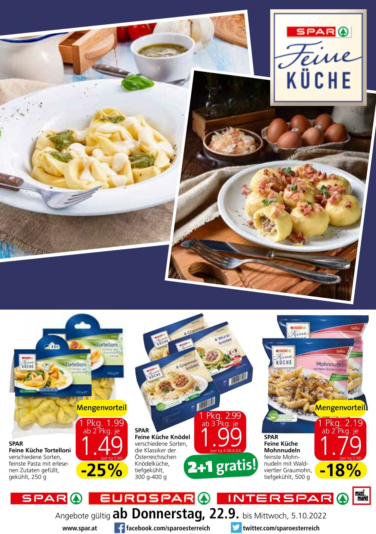 Prospekt Spar 22.09.2022 - 05.10.2022