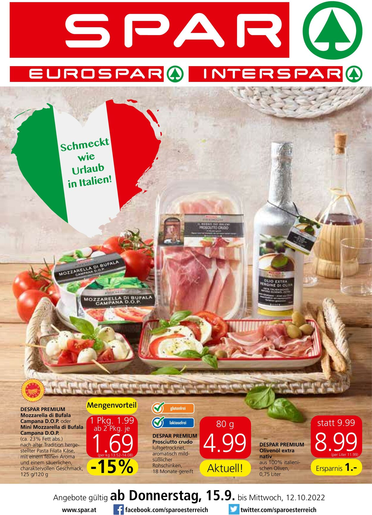 Prospekt Spar 15.09.2022 - 12.10.2022