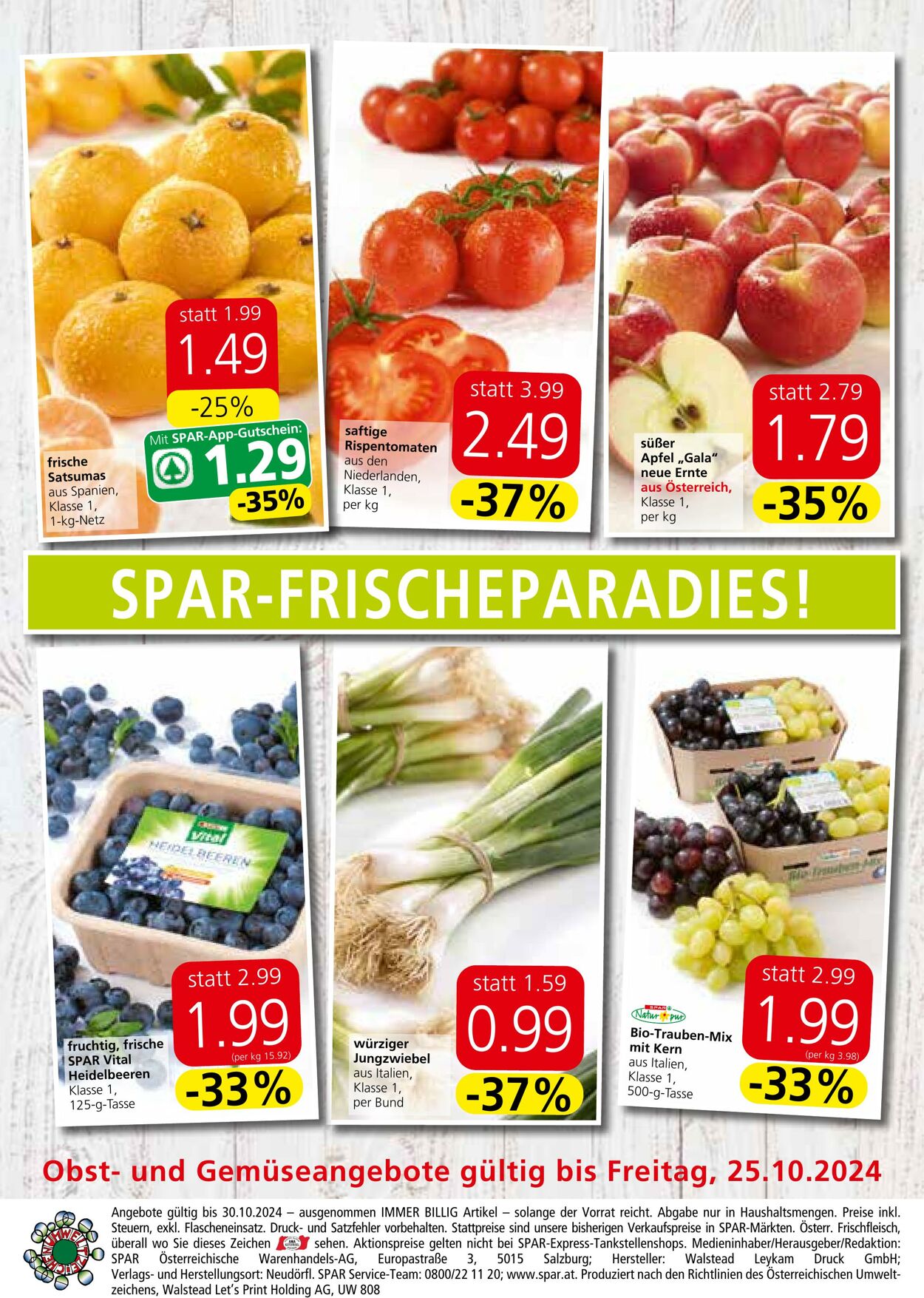 Prospekt Spar 24.10.2024 - 30.10.2024