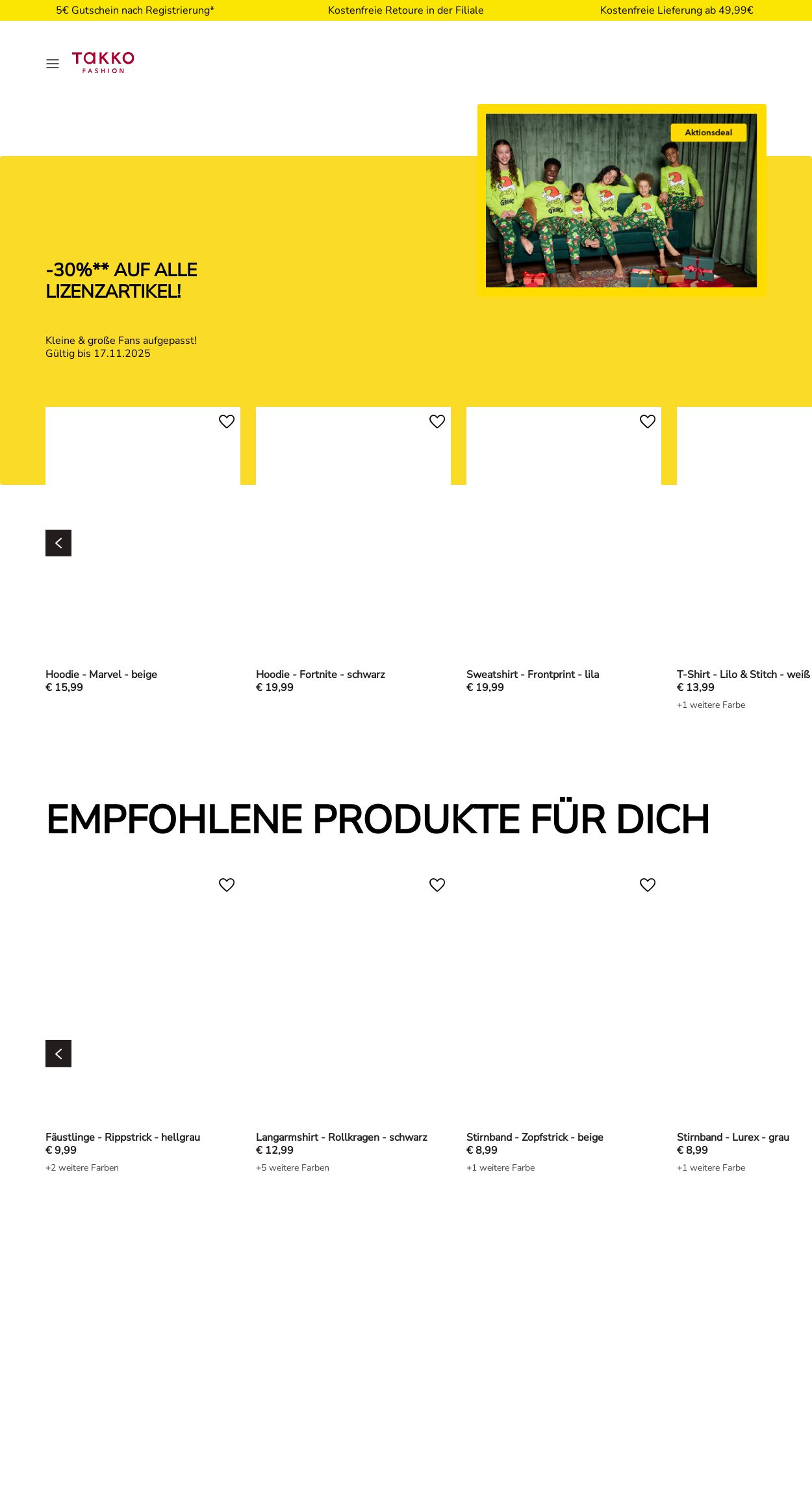 Prospekt Takko Fashion 17.11.2025 - 23.11.2025