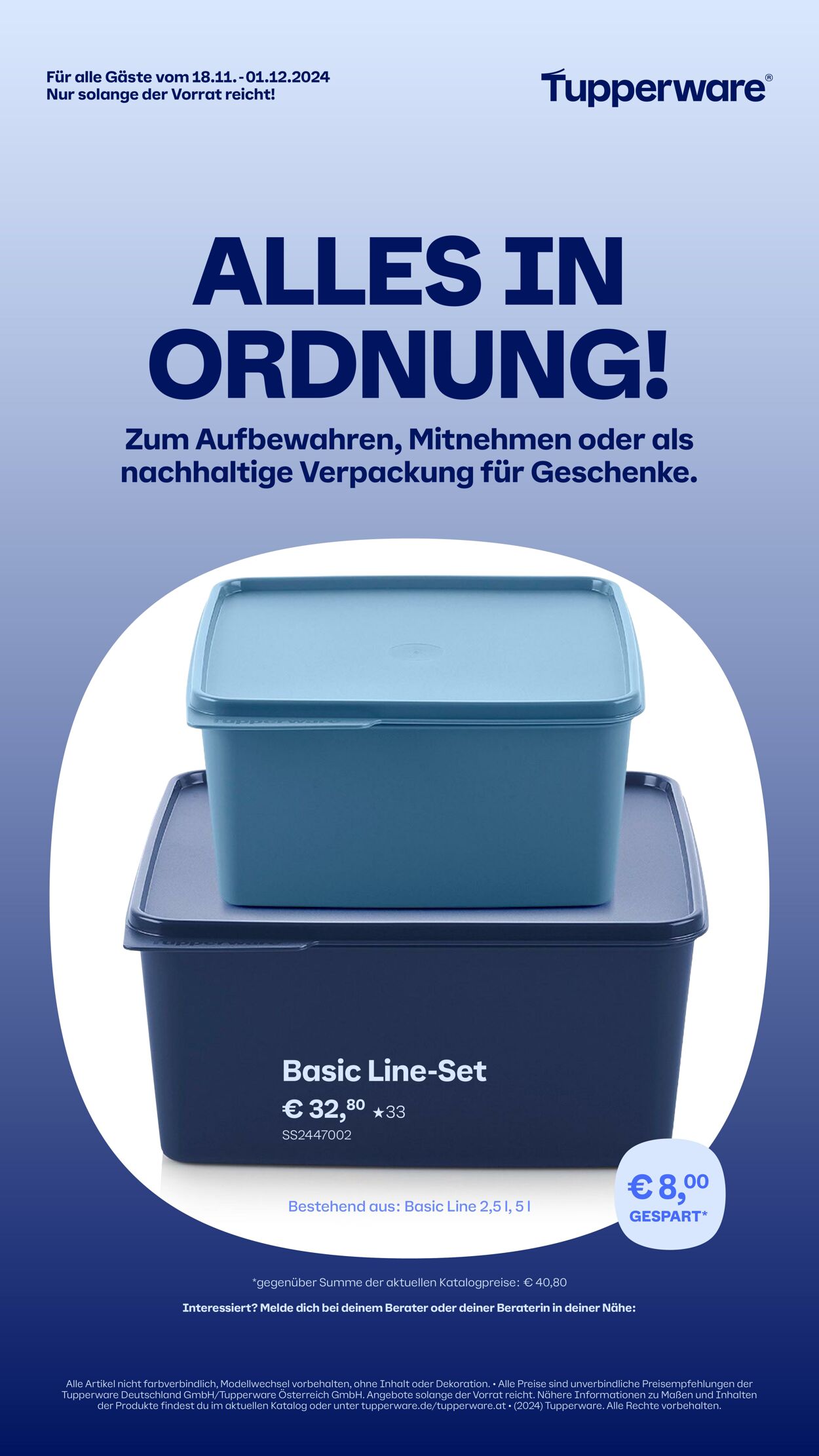 Prospekt Tupperware - 18. November bis 01. Dezember 2024 14 Nov, 2024 - 1 Dez, 2024