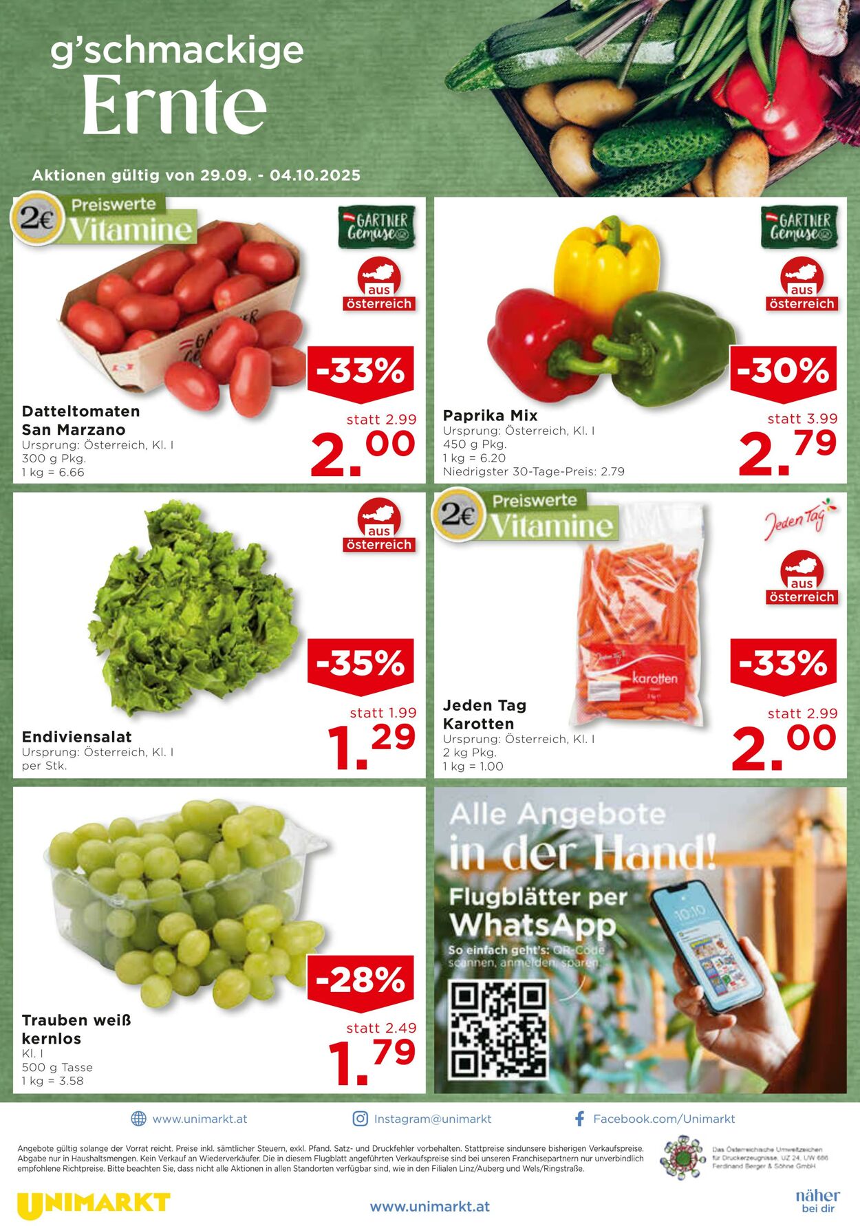 Prospekt Unimarkt 01.10.2025 - 07.10.2025