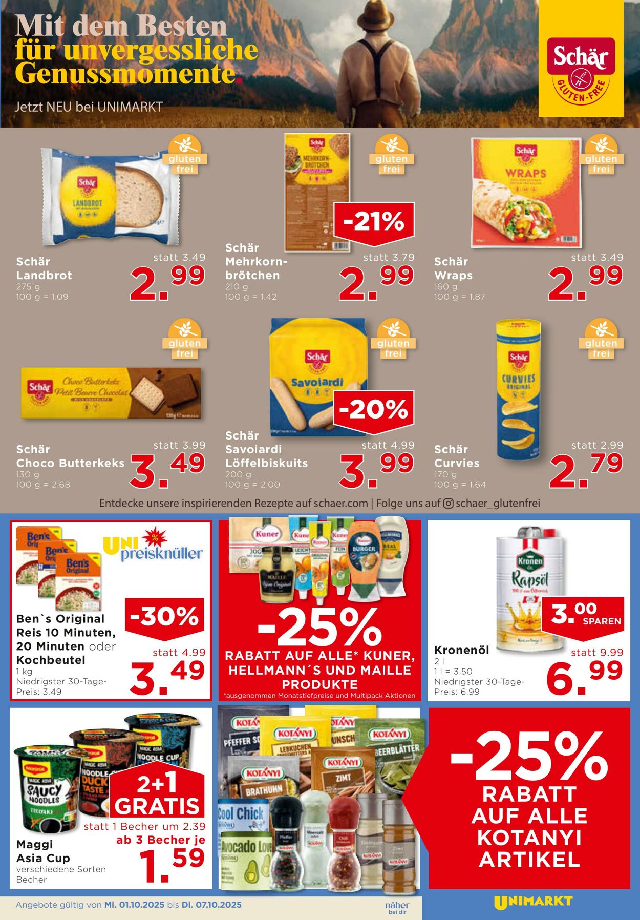 Prospekt Unimarkt 01.10.2025 - 07.10.2025
