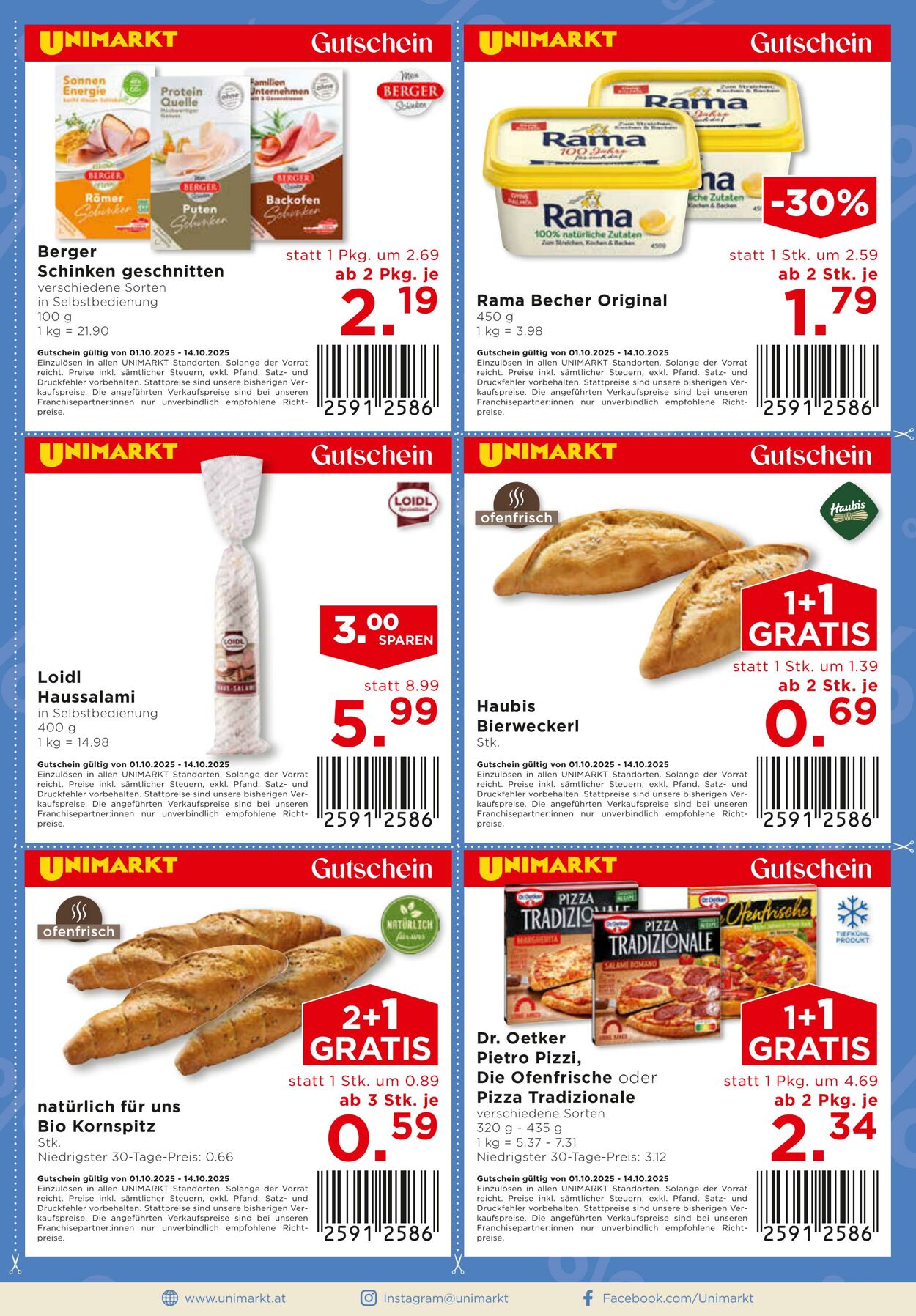 Prospekt Unimarkt 01.10.2025 - 07.10.2025