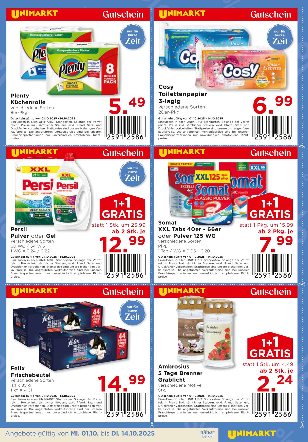 Prospekt Unimarkt 01.10.2025 - 07.10.2025