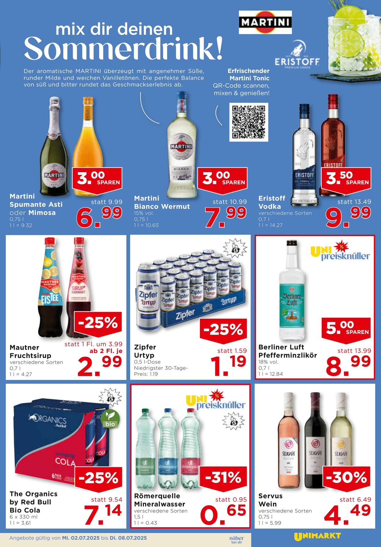 Prospekt Unimarkt 02.07.2025 - 08.07.2025