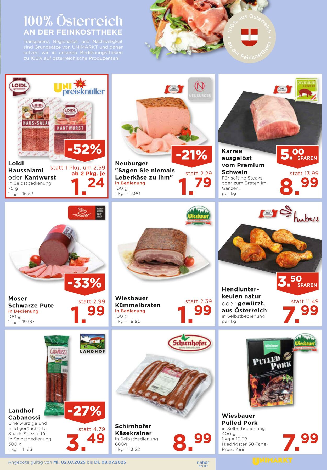 Prospekt Unimarkt 02.07.2025 - 08.07.2025