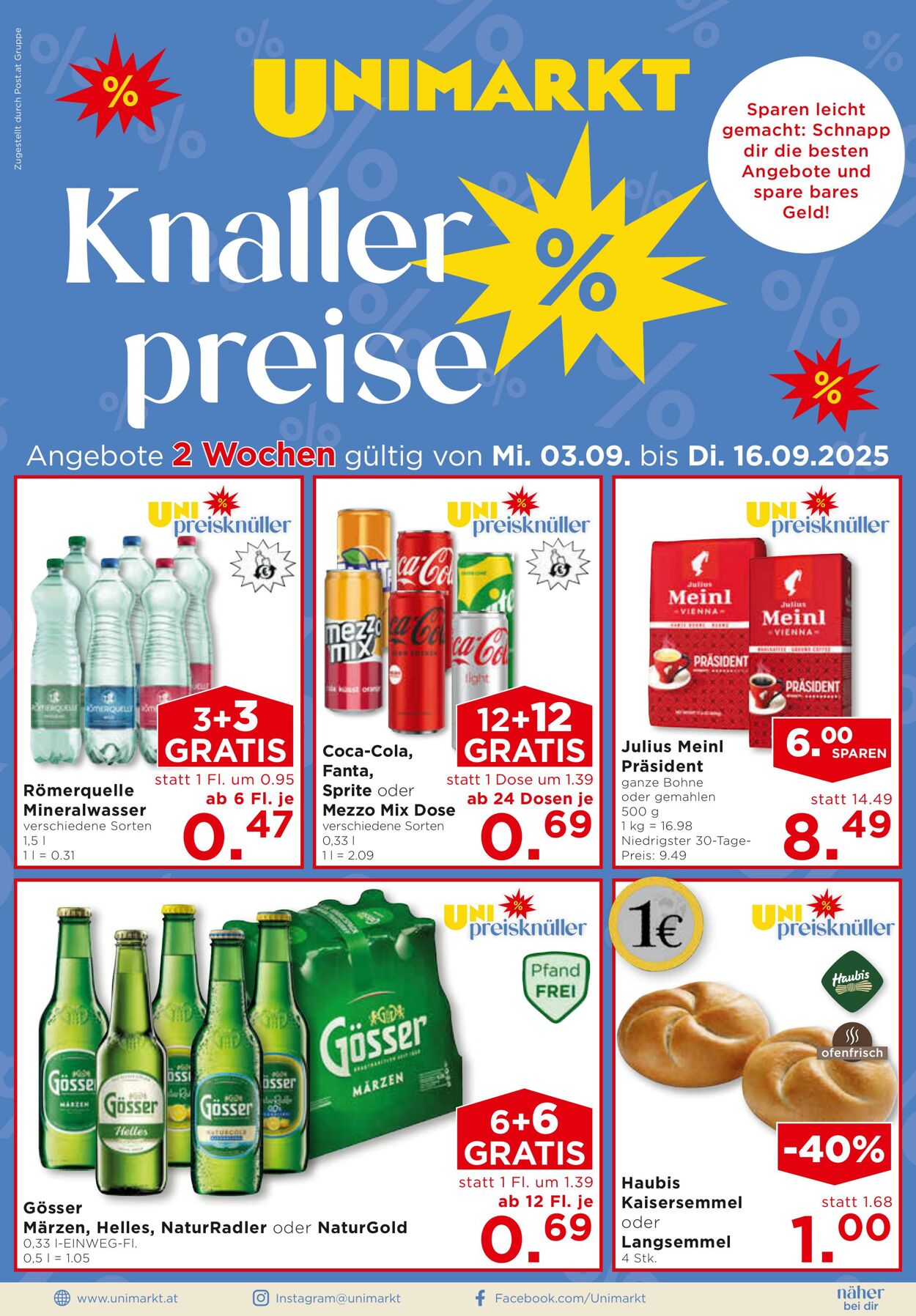 Prospekt Unimarkt 03.09.2025 - 09.09.2025
